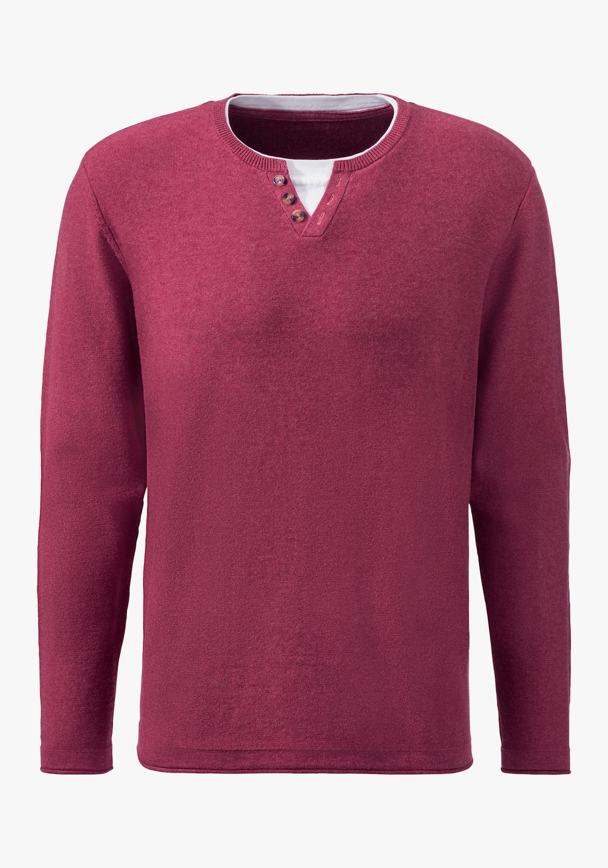 H.I.S Gebreide pullover - rood gemêleerd