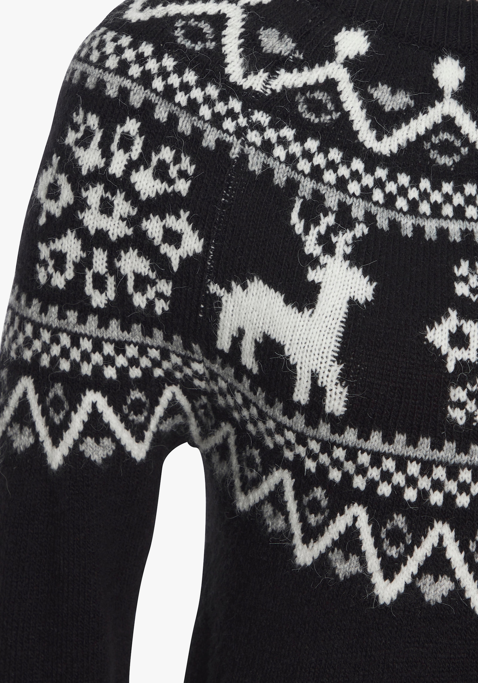 LASCANA Norwegerpullover - schwarz