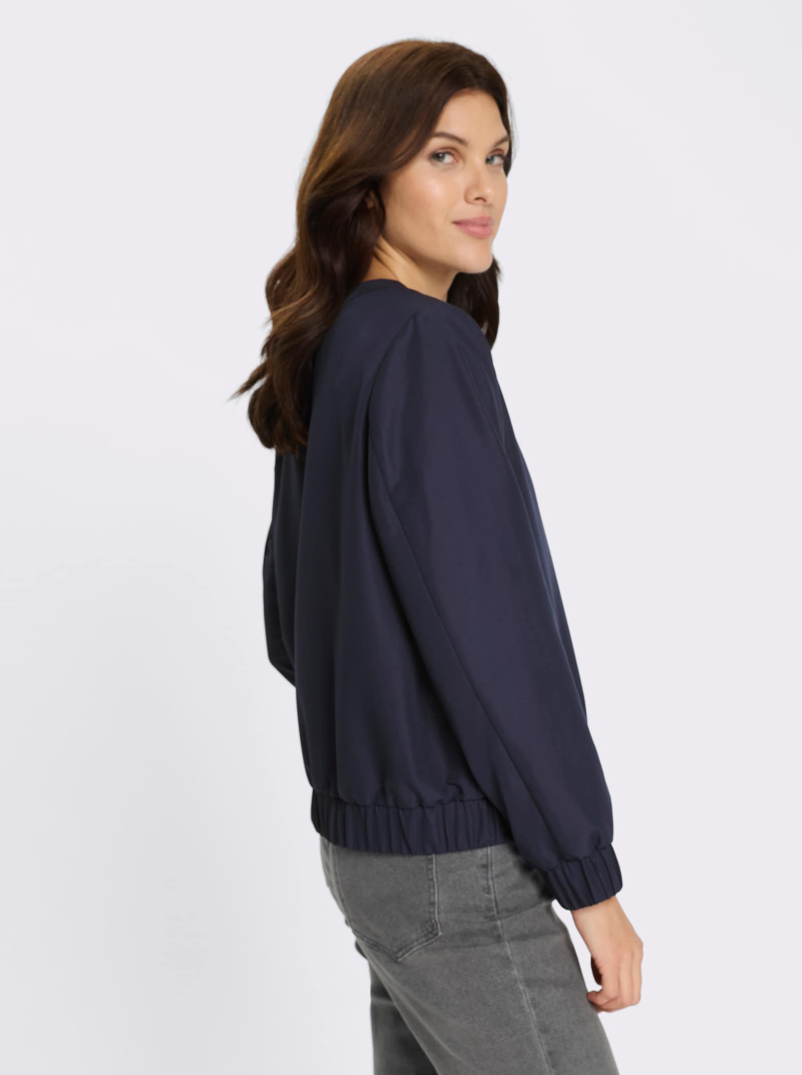 Blousonjacke mit Reißverschluss - marine