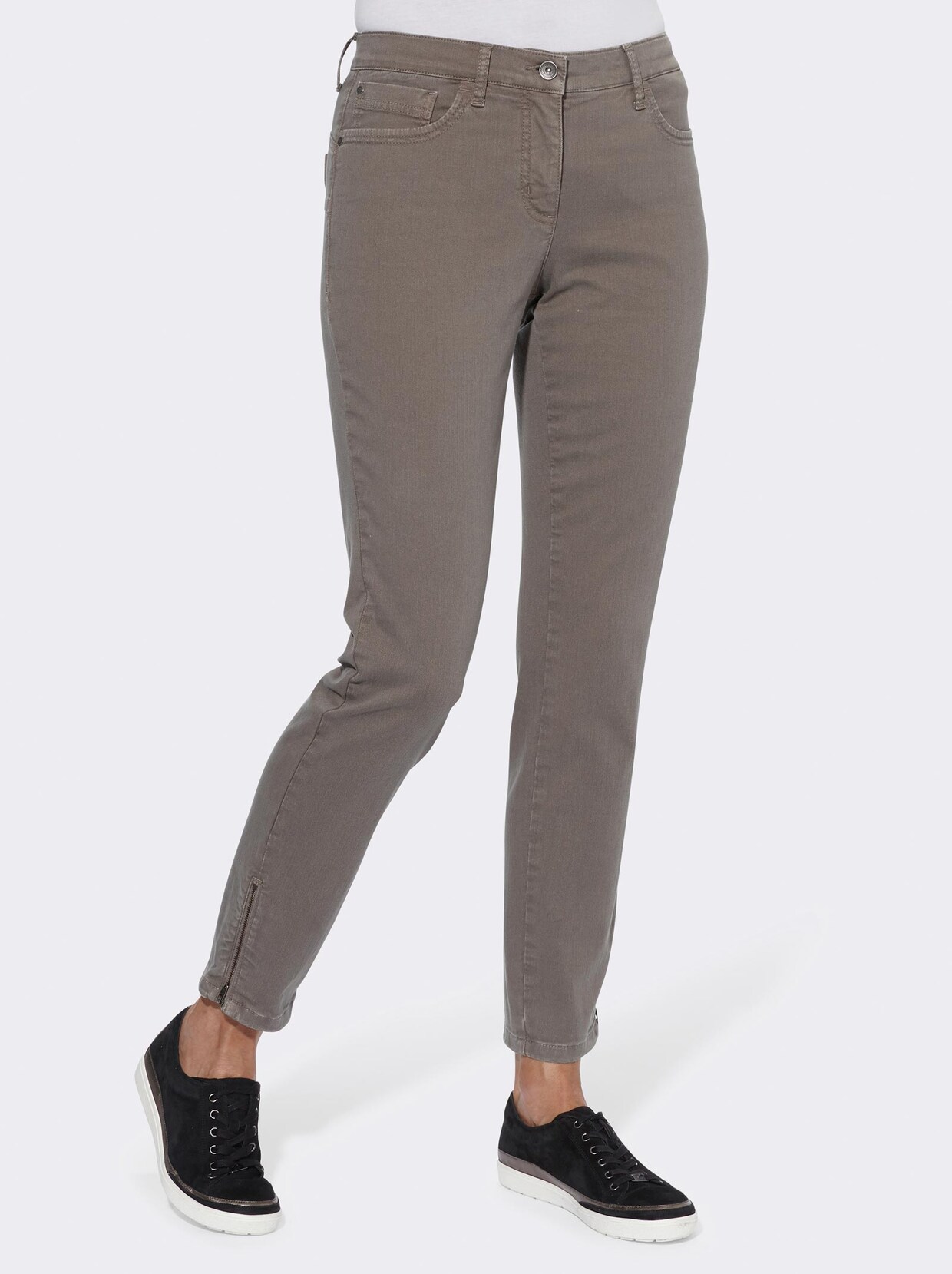 Stehmann Comfort line 5-Pocket-Jeans - taupe-denim