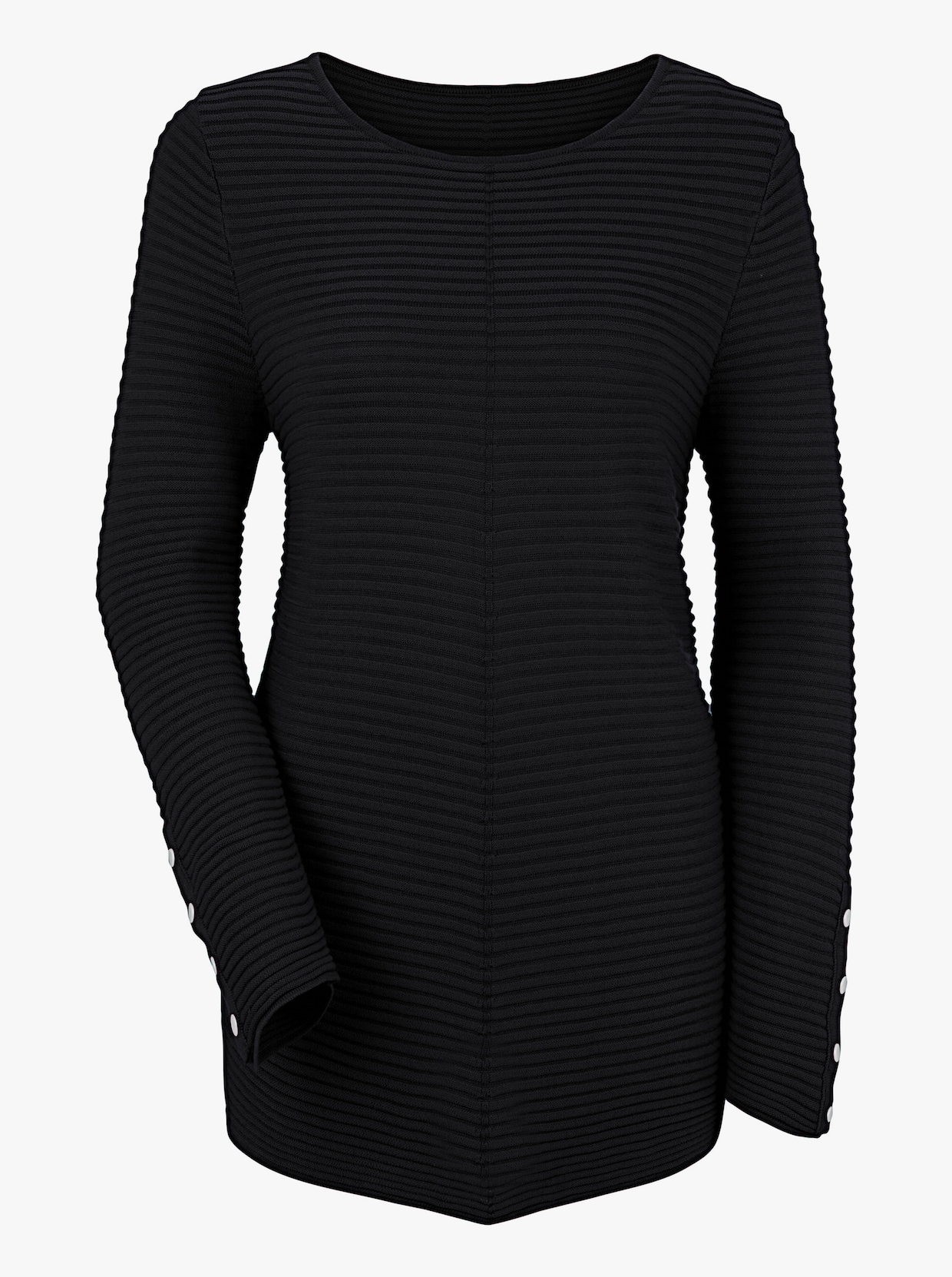 Pull col rond - noir