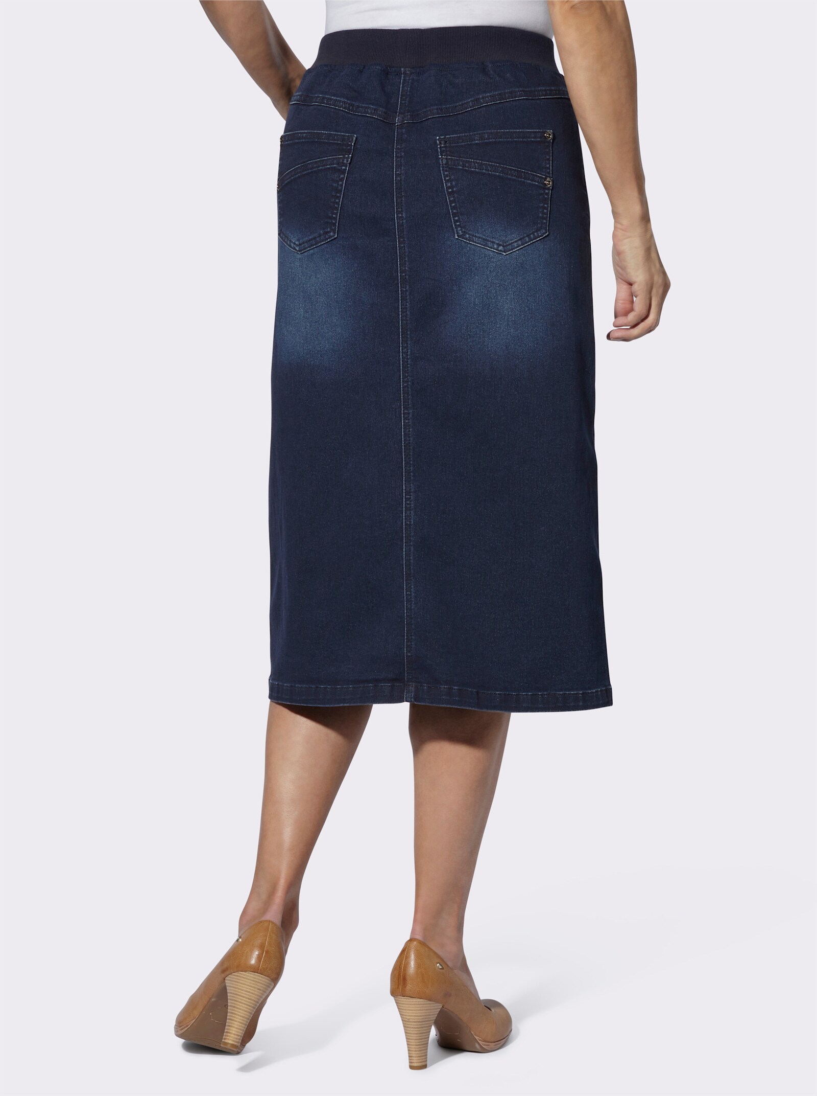 Jeansrock in Schlupfform - dark blue