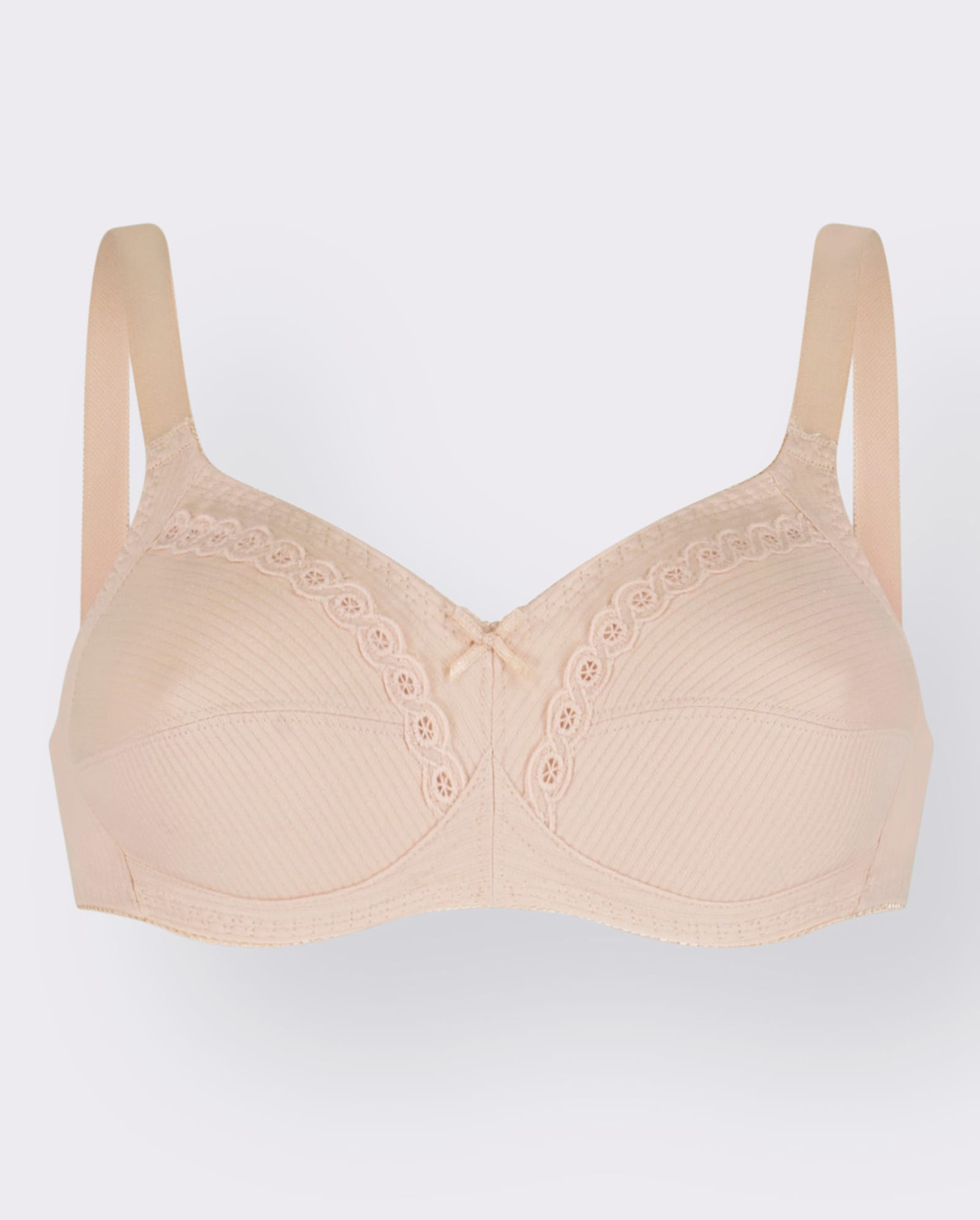 Naturana Soutien-gorge sans armatures avec bordure sur le décolleté - café au lait