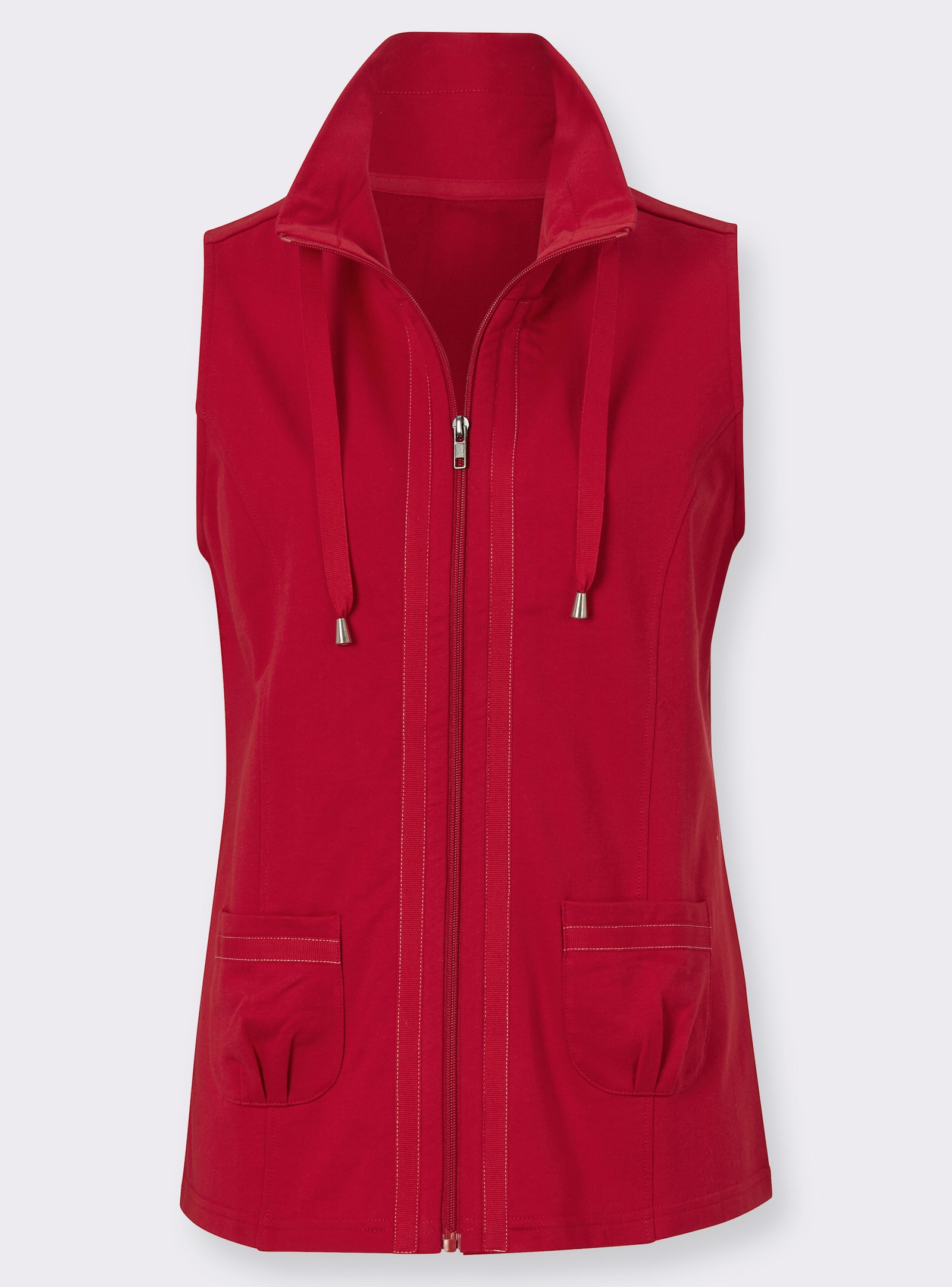 Shirtweste mit gerafften Taschen - rot