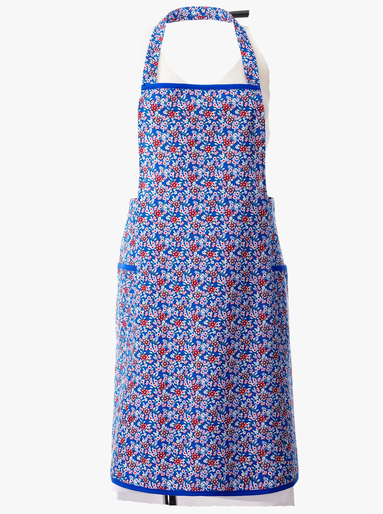 Latzschürze mit Druckknöpfen - bunt-bedruckt