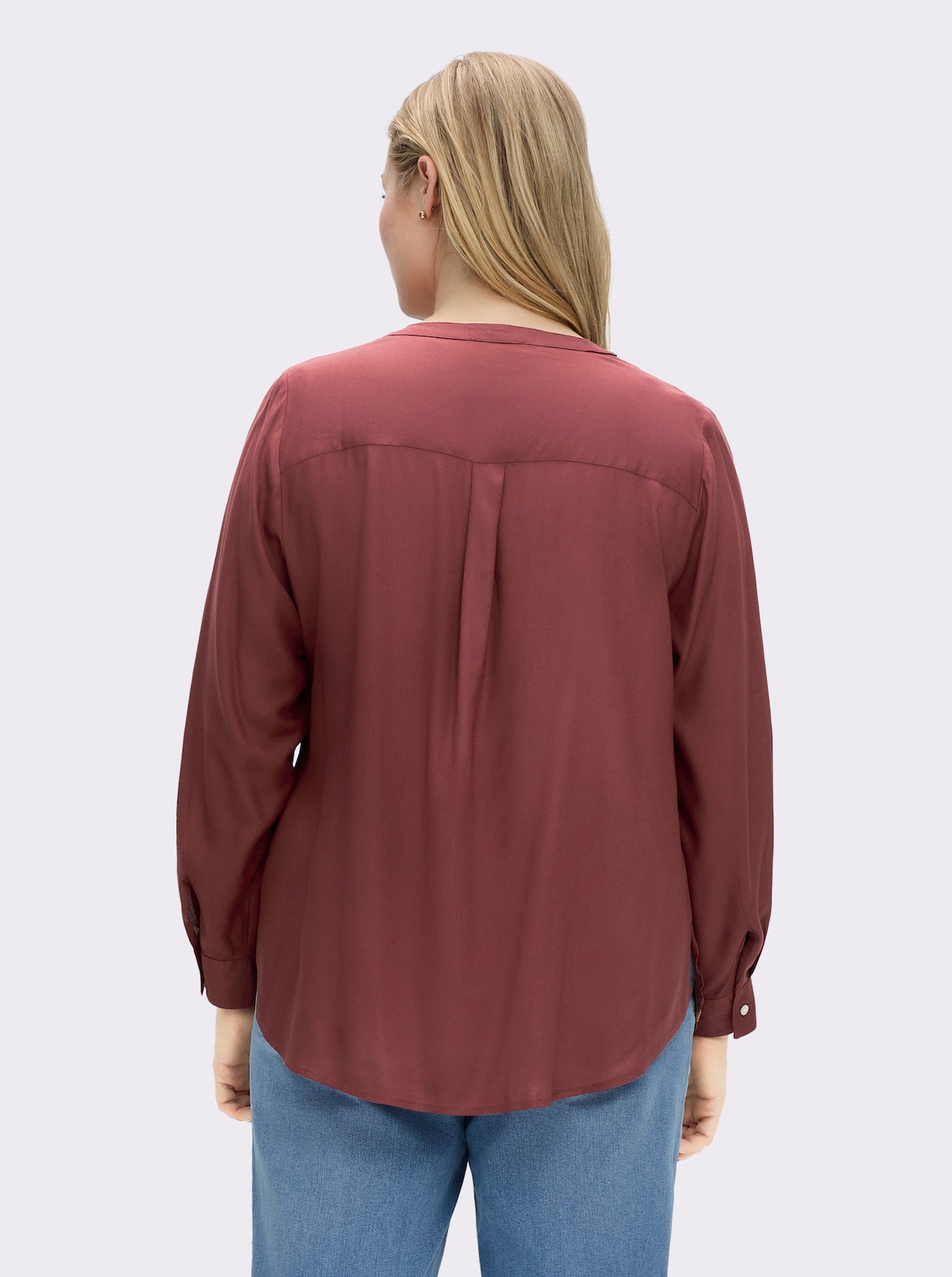 Longbluse - rotbraun