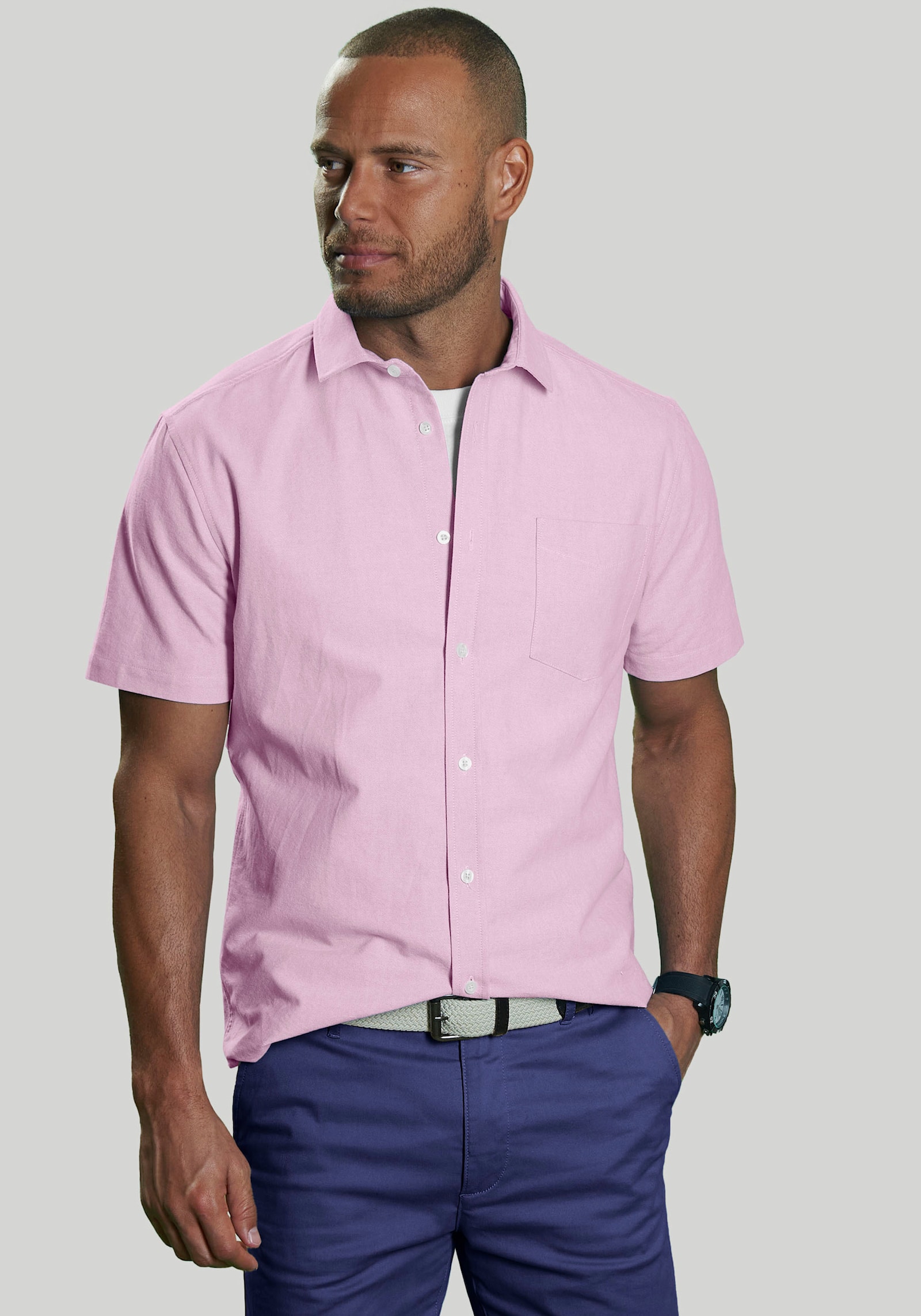 H.I.S Kurzarmhemd - rosa