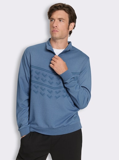 Catamaran Sports Funktionsshirt mit Reißverschluss - mittelblau-meliert