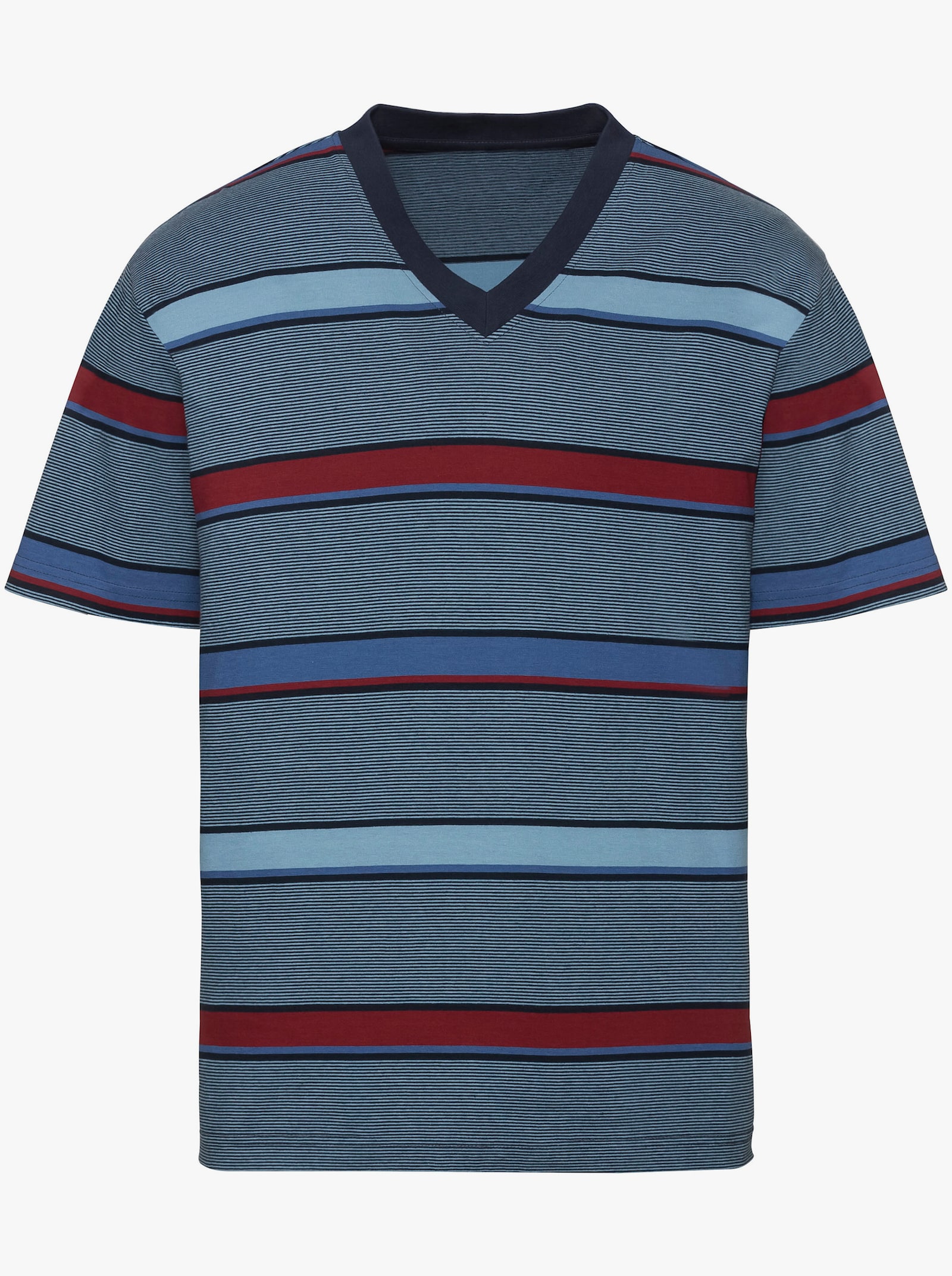 wäschepur men Shorty - marine-rot-gestreift