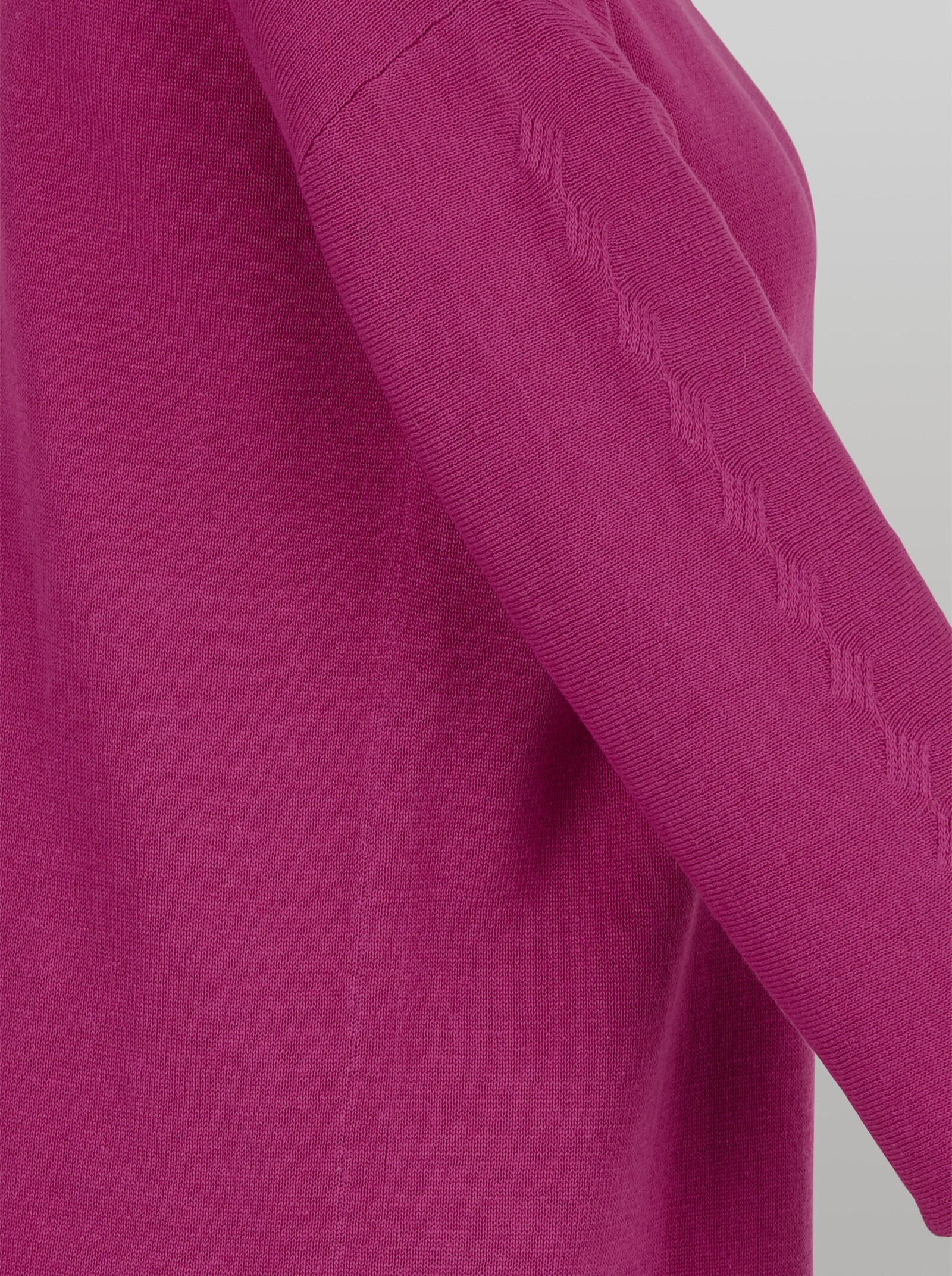 heine 3/4-Arm-Pullover mit Zopf-Details - fuchsia