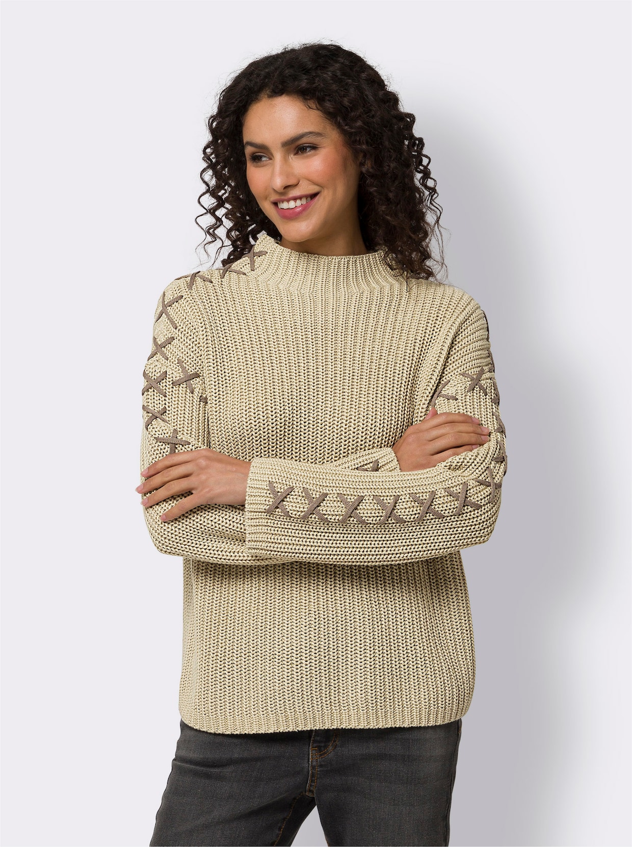 heine Gebreide pullover - zand