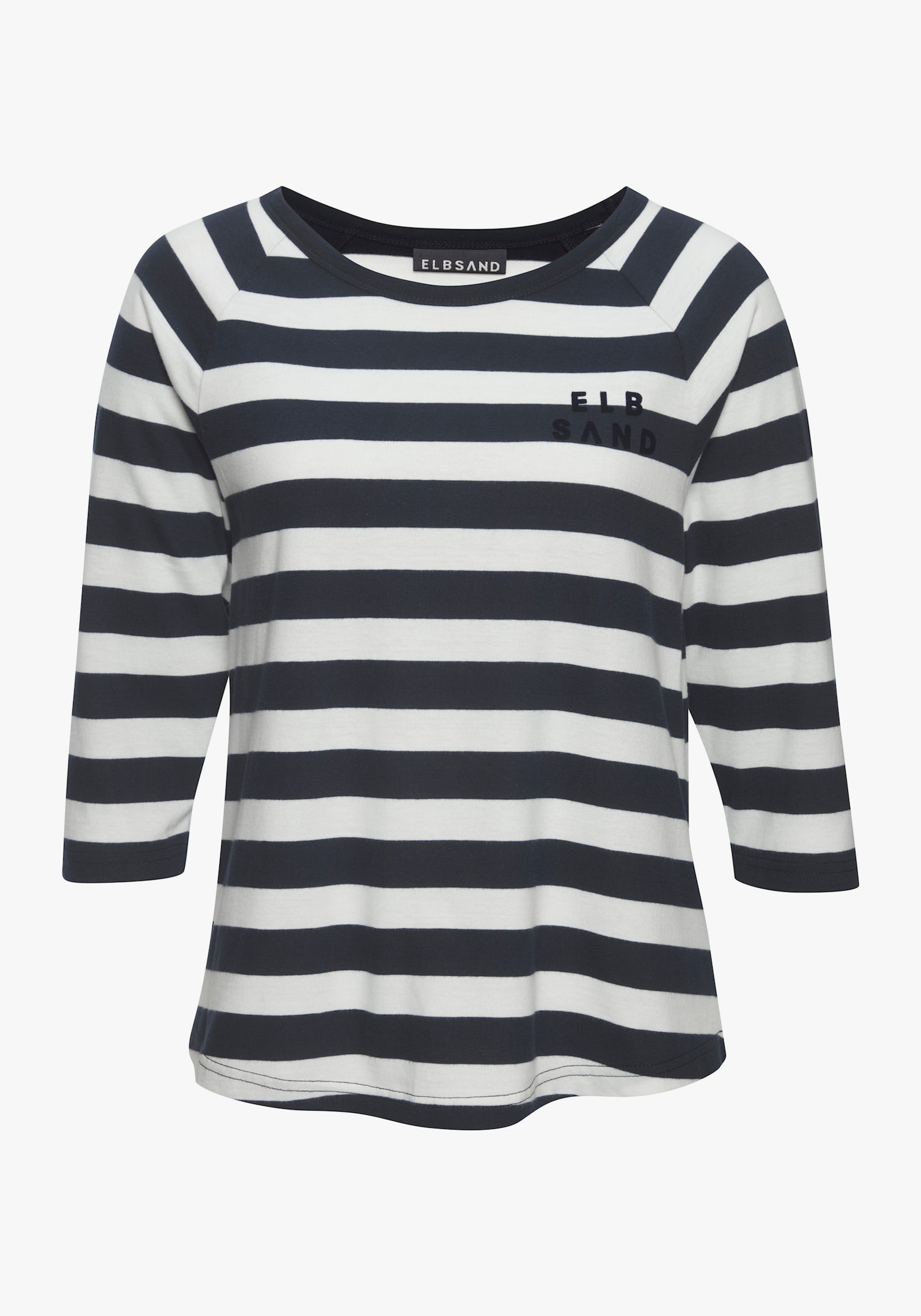 Elbsand 3/4-Arm-Shirt - creme-marine gestreift
