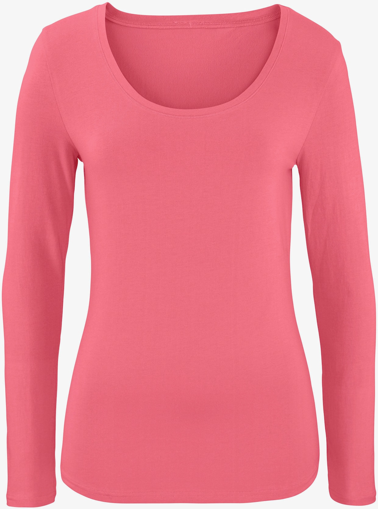 Vivance Langarmshirt - apricot, weiß