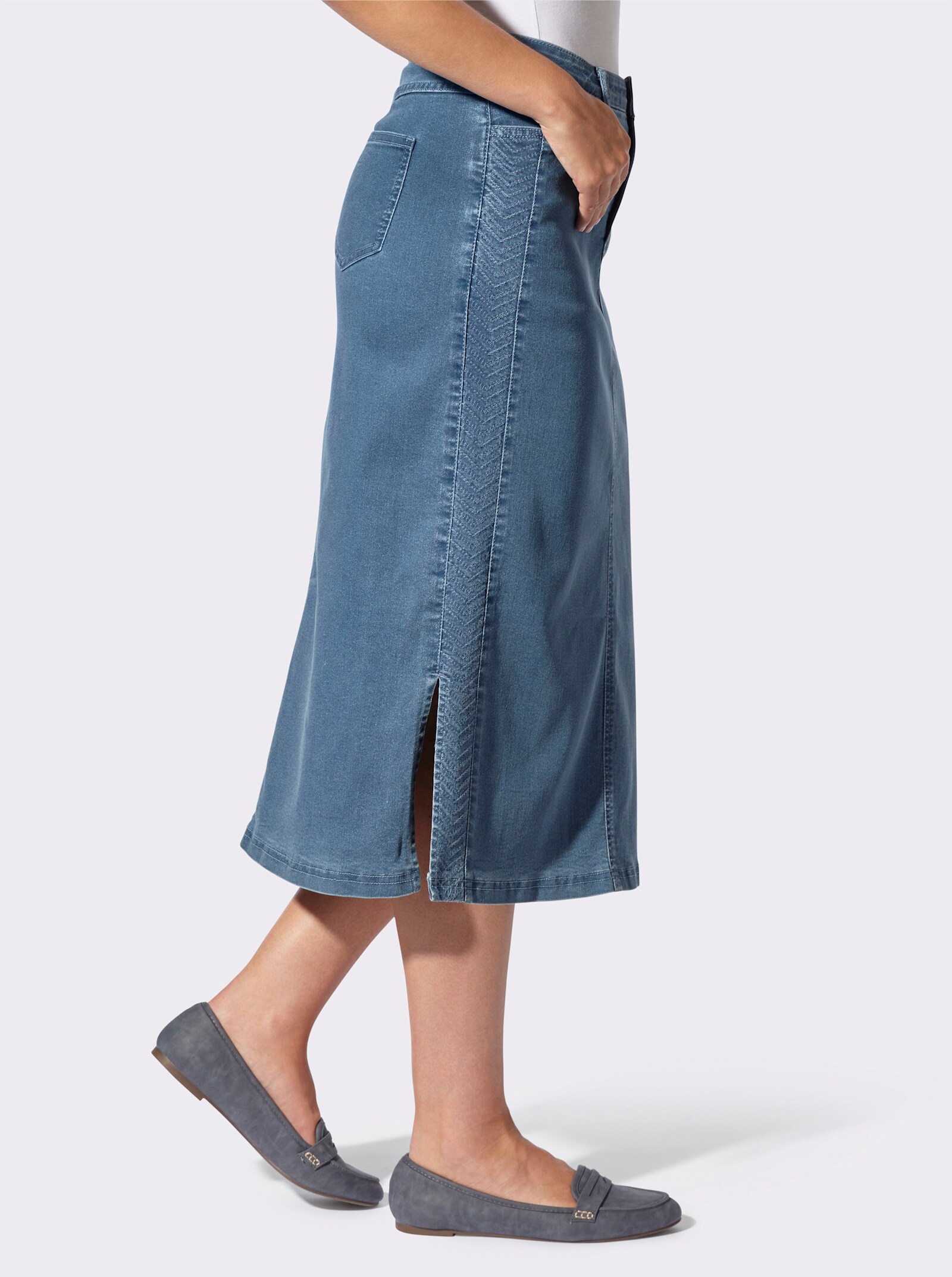 Jeansrock - blue-bleached