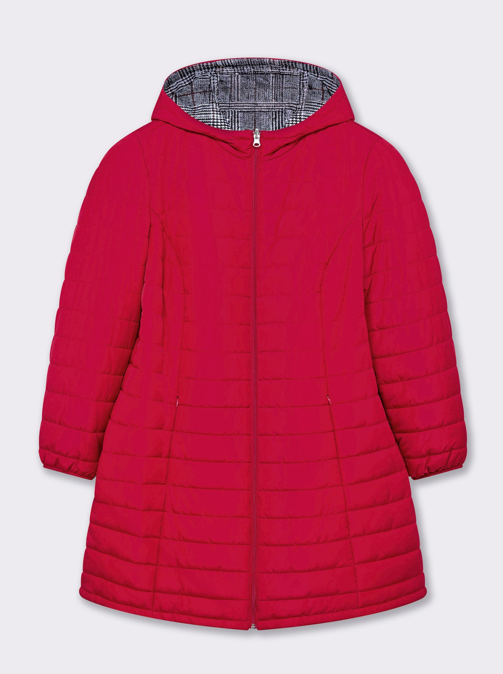 Steppmantel mit Wende-Funktion - rot