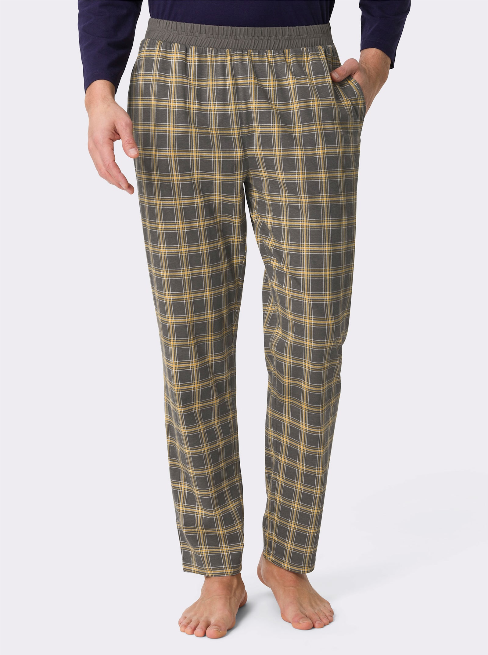 Pyžamové nohavice - Antracitové károvanie