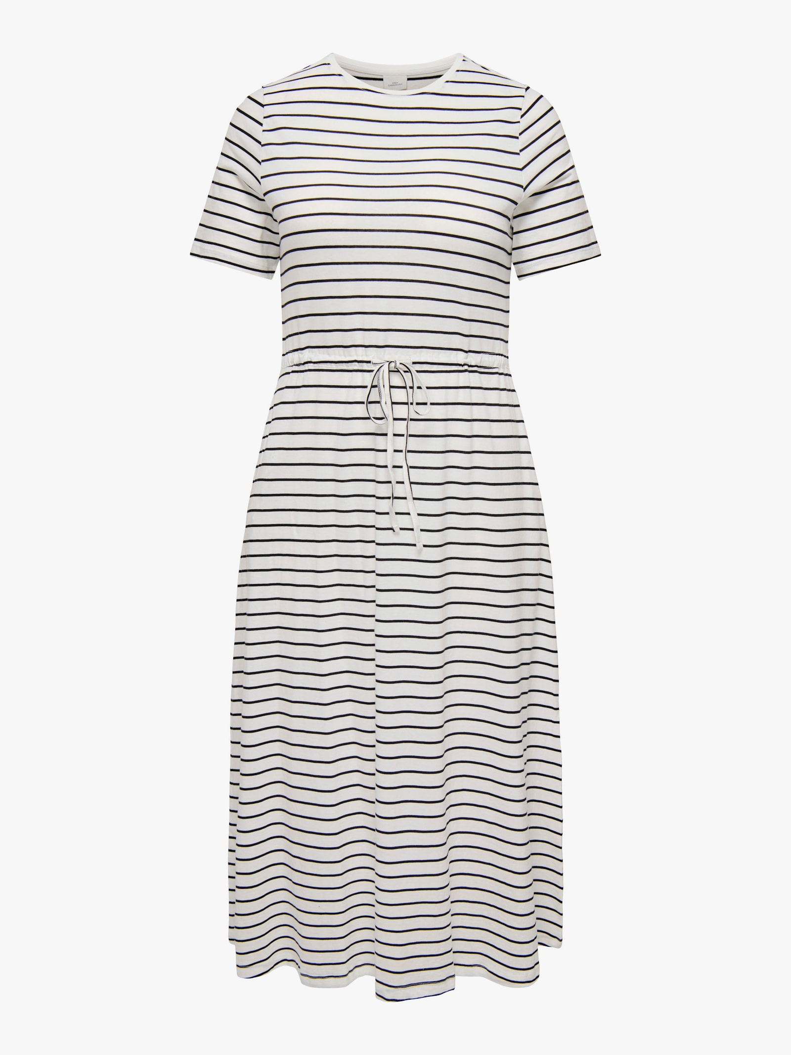 ONLY CARMAKOMA Jerseykleid - cloud dancer stripes:(dina) black