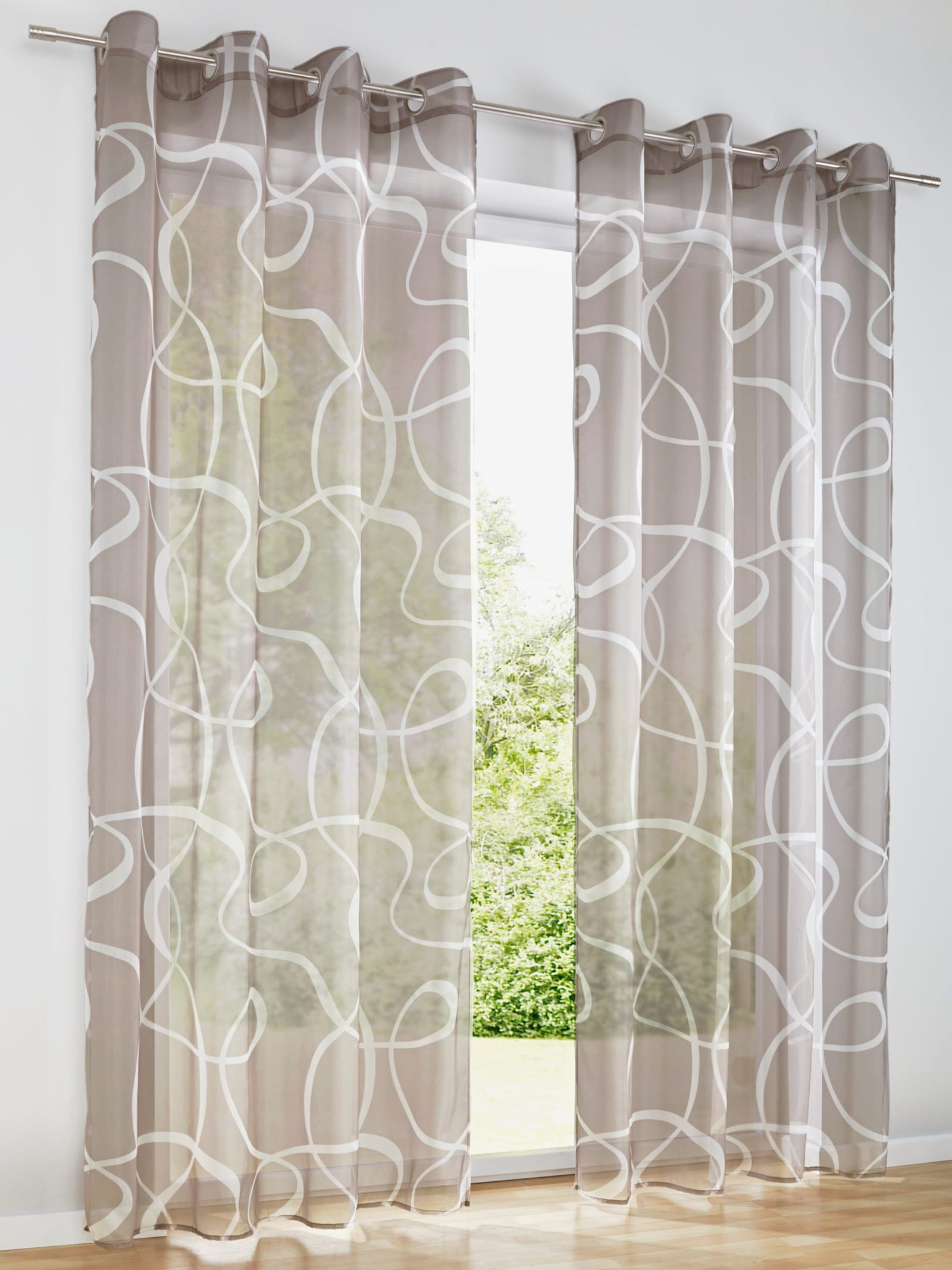 heine home Dekostore - taupe-weiß