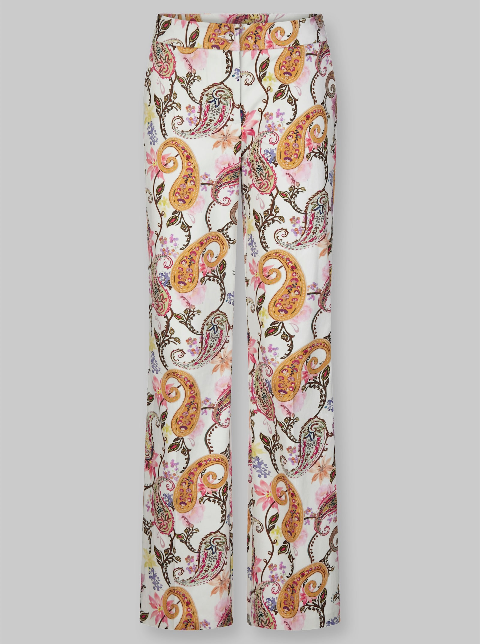 heine Hose im Paisleymuster - ecru-rosé-bedruckt