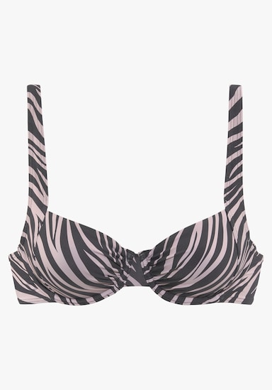 LASCANA Bügel-Bikini-Top - schwarz-bedruckt