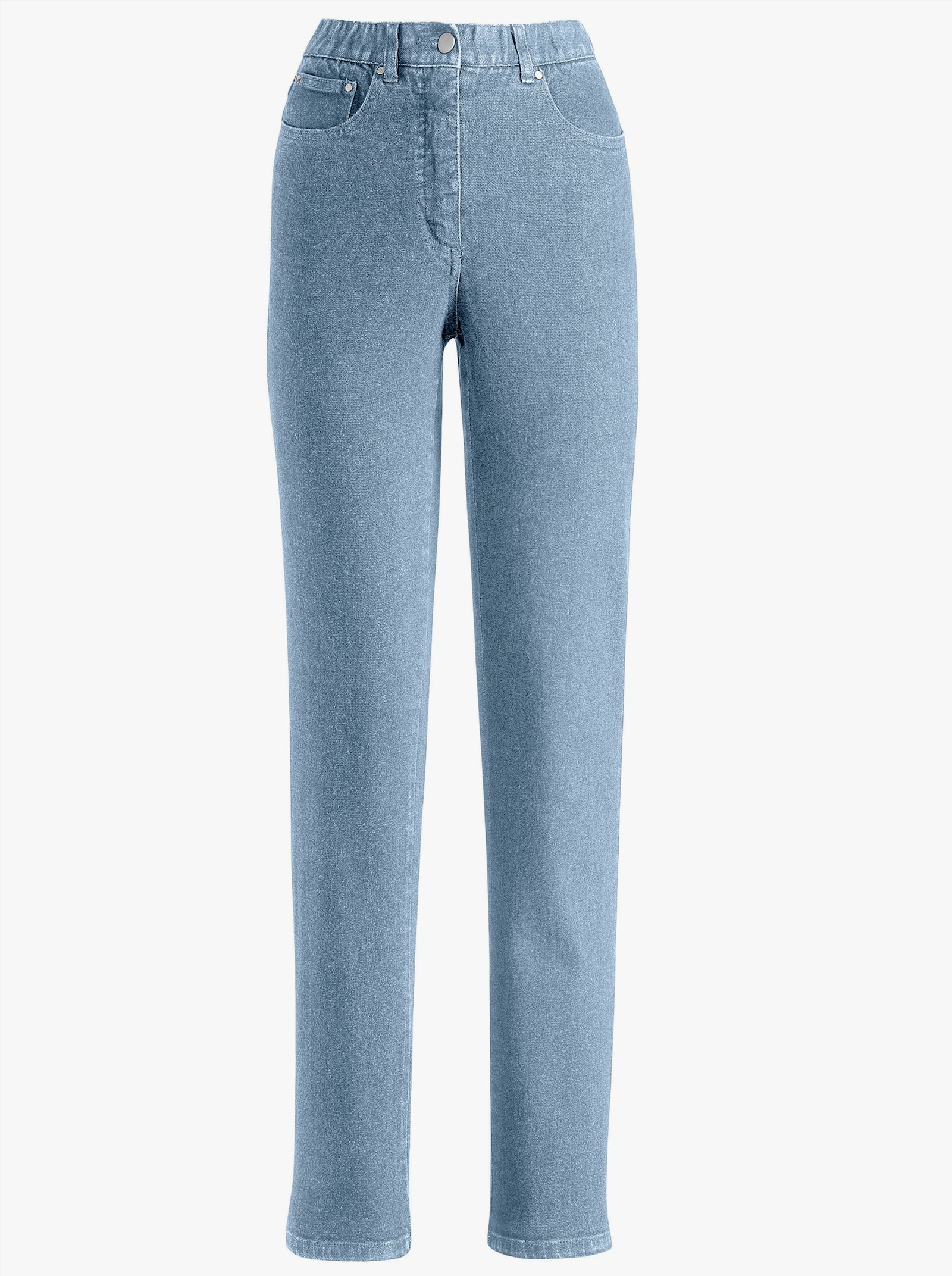 5-Pocket-Jeans mit innenliegendem Dehnbund - blue-bleached