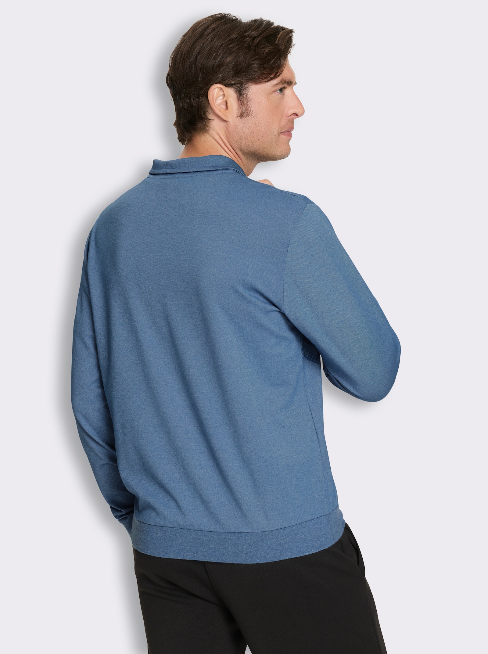 Catamaran Sports Funktionsshirt mit Reißverschluss - mittelblau-meliert