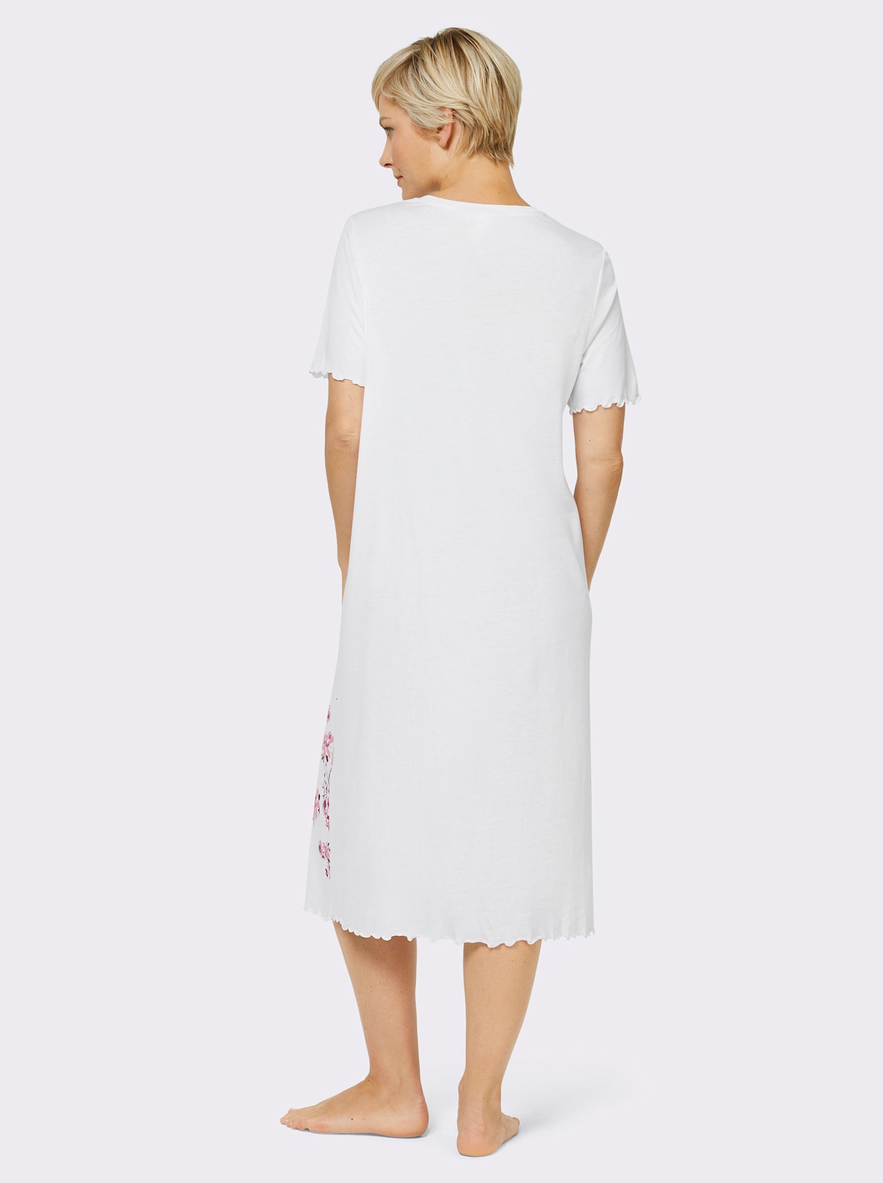 wäschepur Nachthemd - weiß-bedruckt