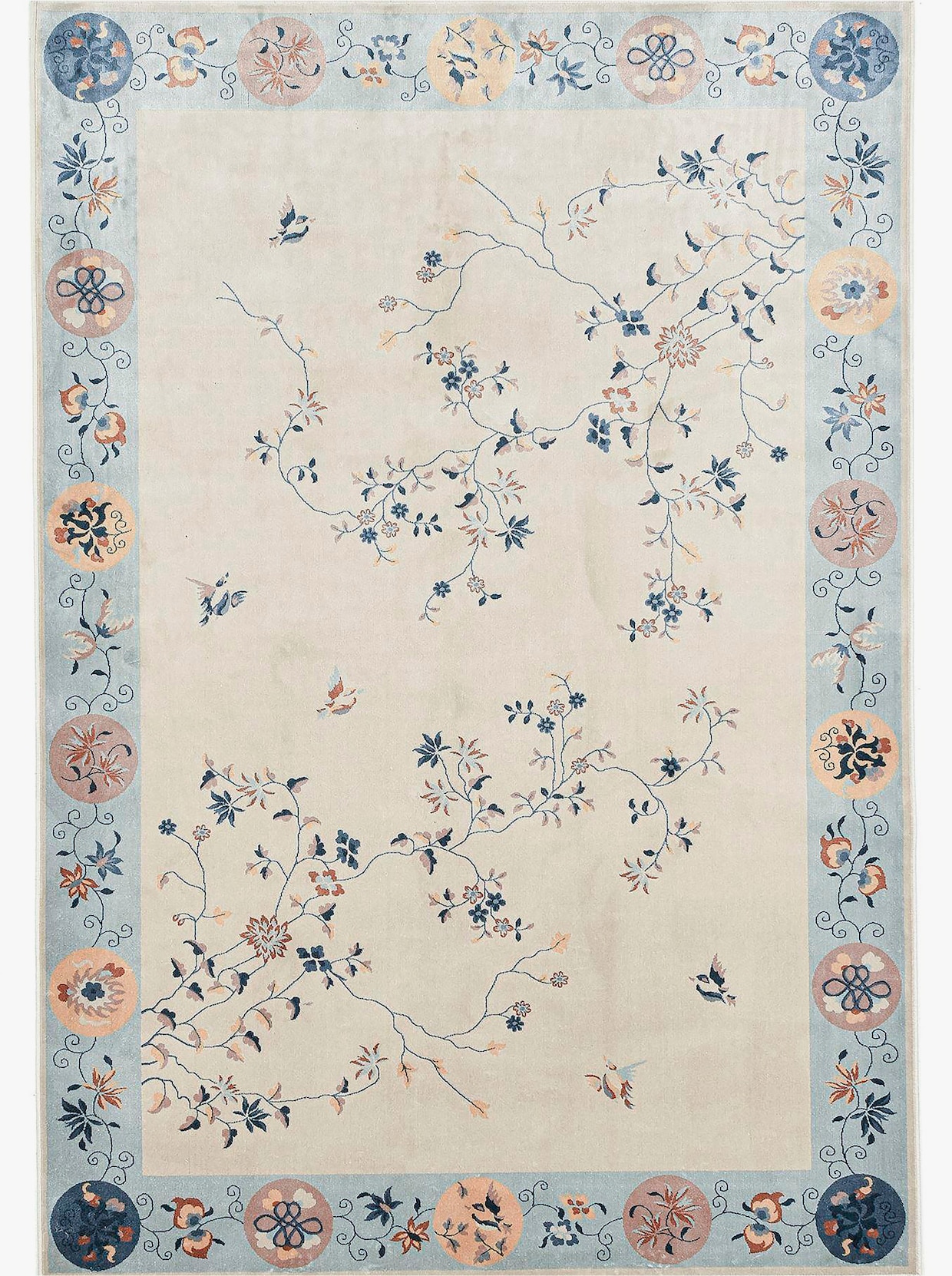 Theko Teppich - hellblau