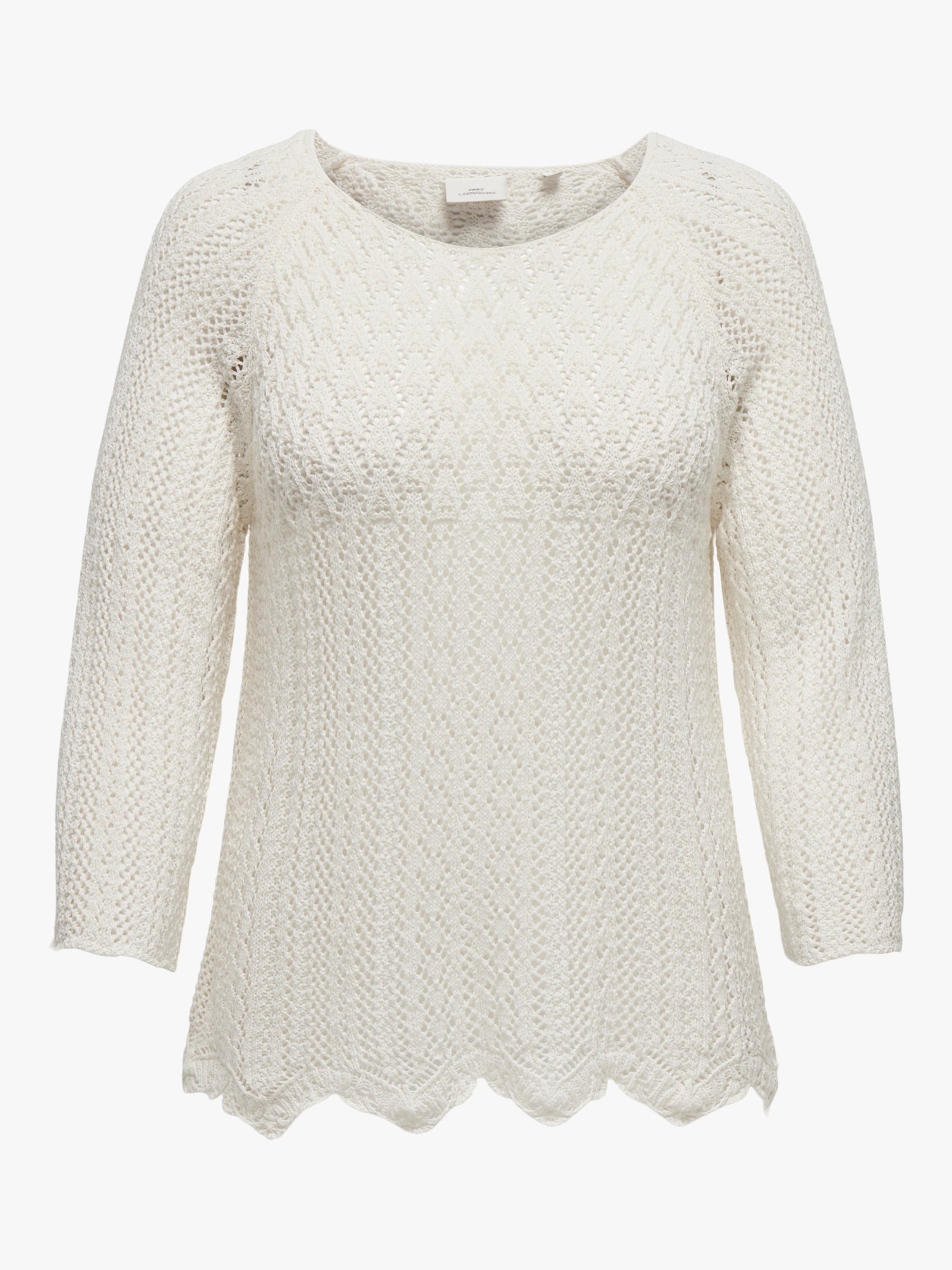 ONLY CARMAKOMA Strickpullover - cloud dancer