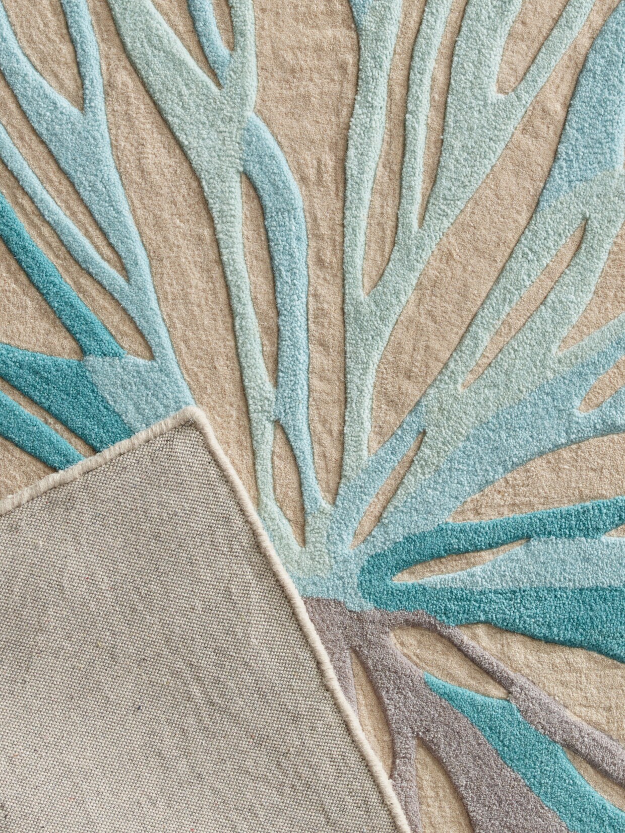 heine home Tapis à poils Longs - beige-turquoise