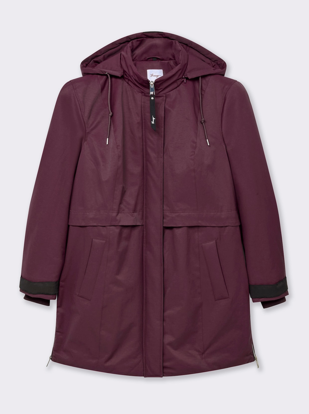 sheego Kapuzenjacke - burgund
