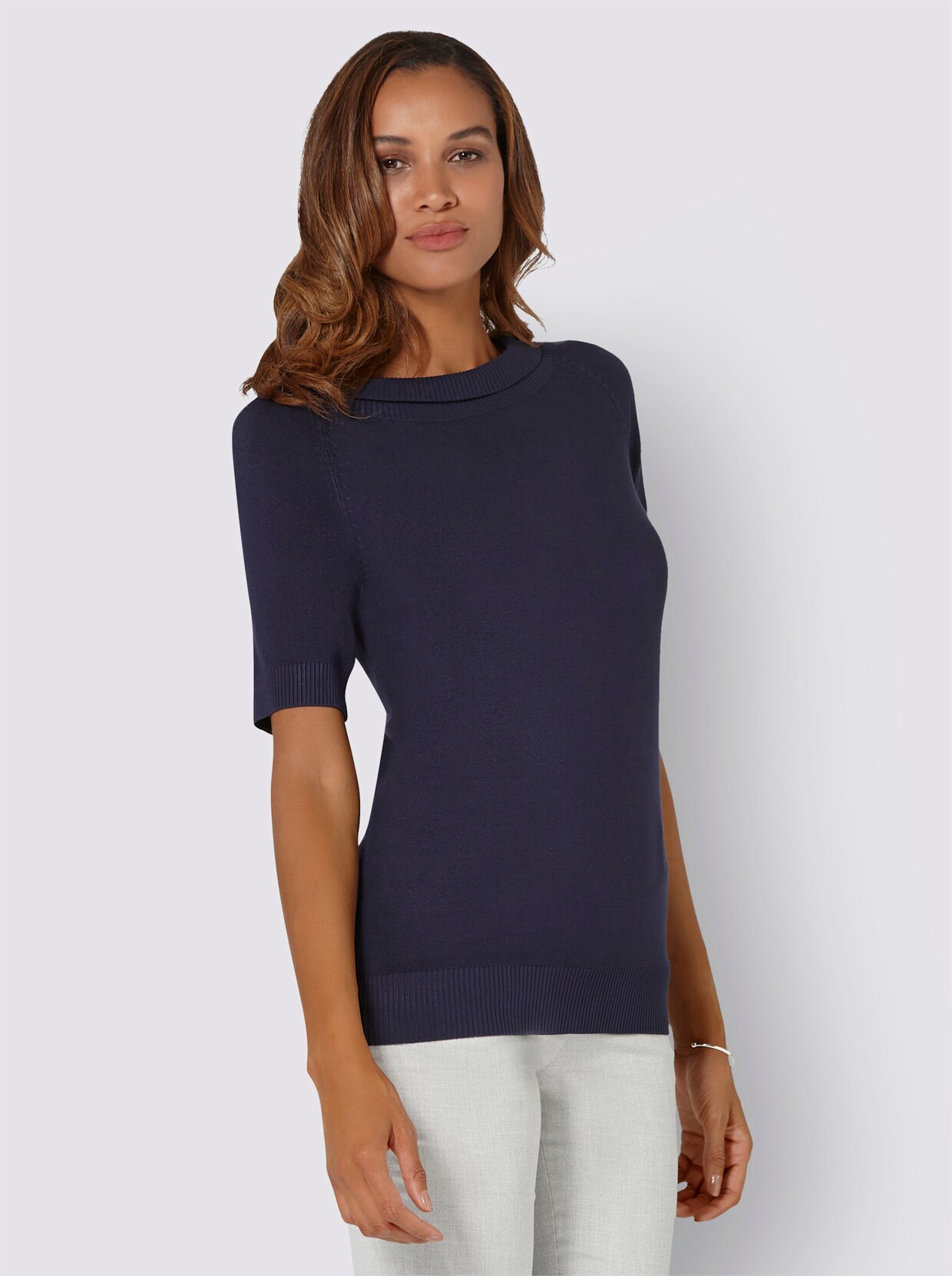 Pull à manches courtes - bleu nuit