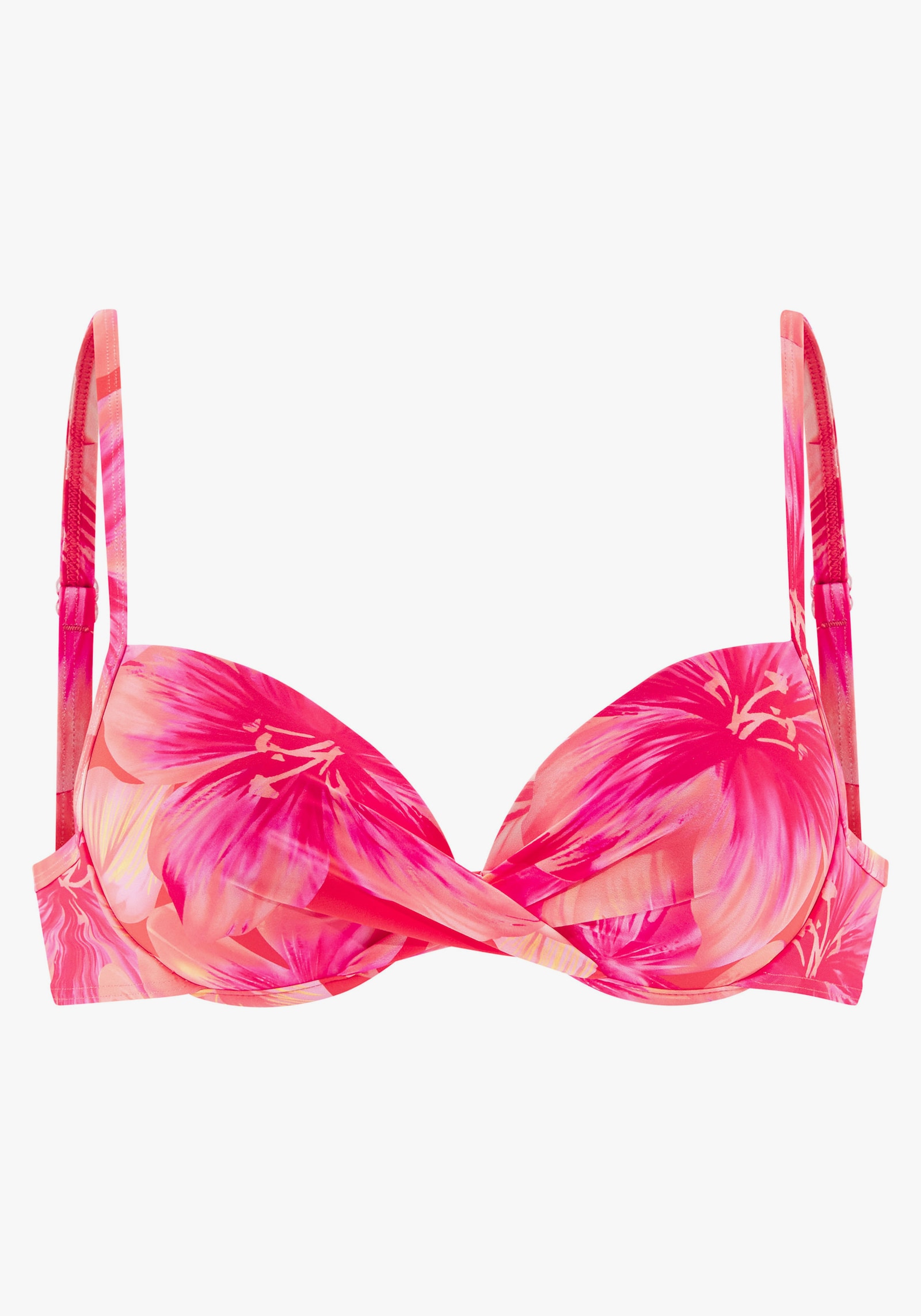 s.Oliver Push-Up-Bikini-Top - pfirsich bedruckt