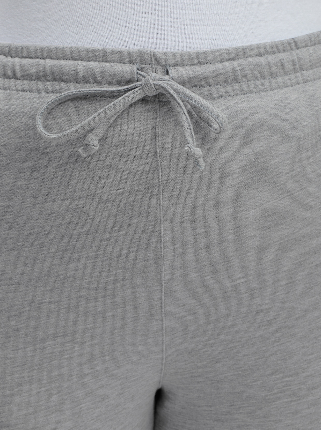 Jerseyhose mit Tunnelzug und Bindeband - grau-meliert