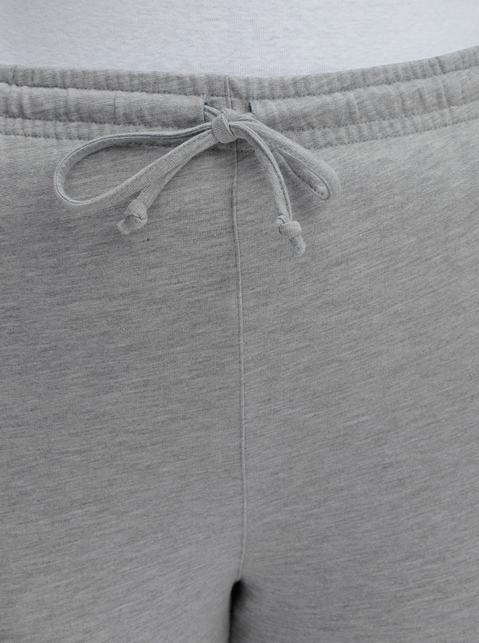 Jerseyhose mit Tunnelzug und Bindeband - grau-meliert