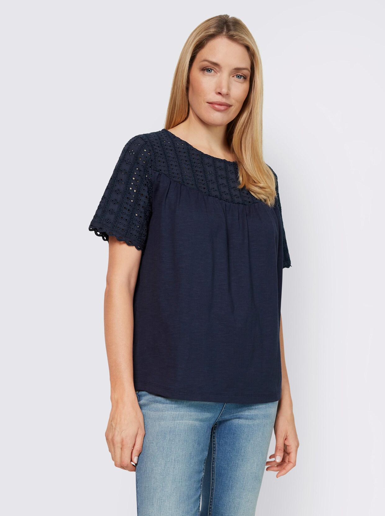 heine Shirt met korte mouwen - marine