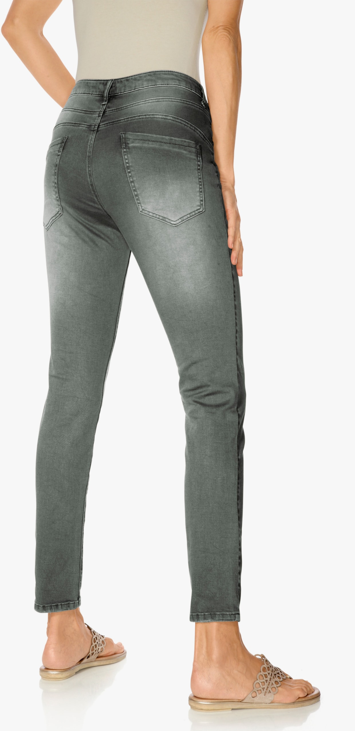 heine Pantalon boyfriend - gris-vert