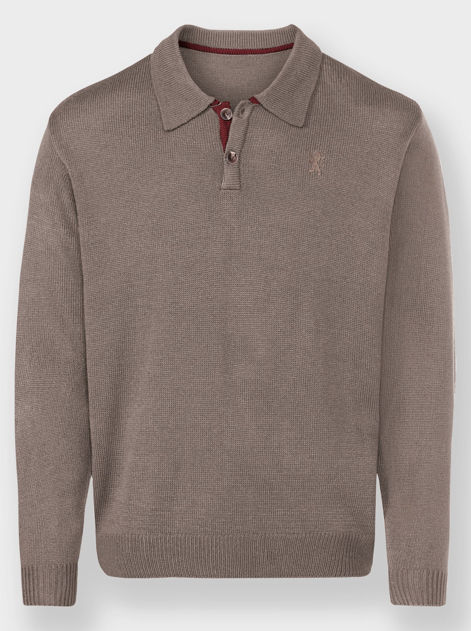 Catamaran Polopullover met ribboordjes - taupe