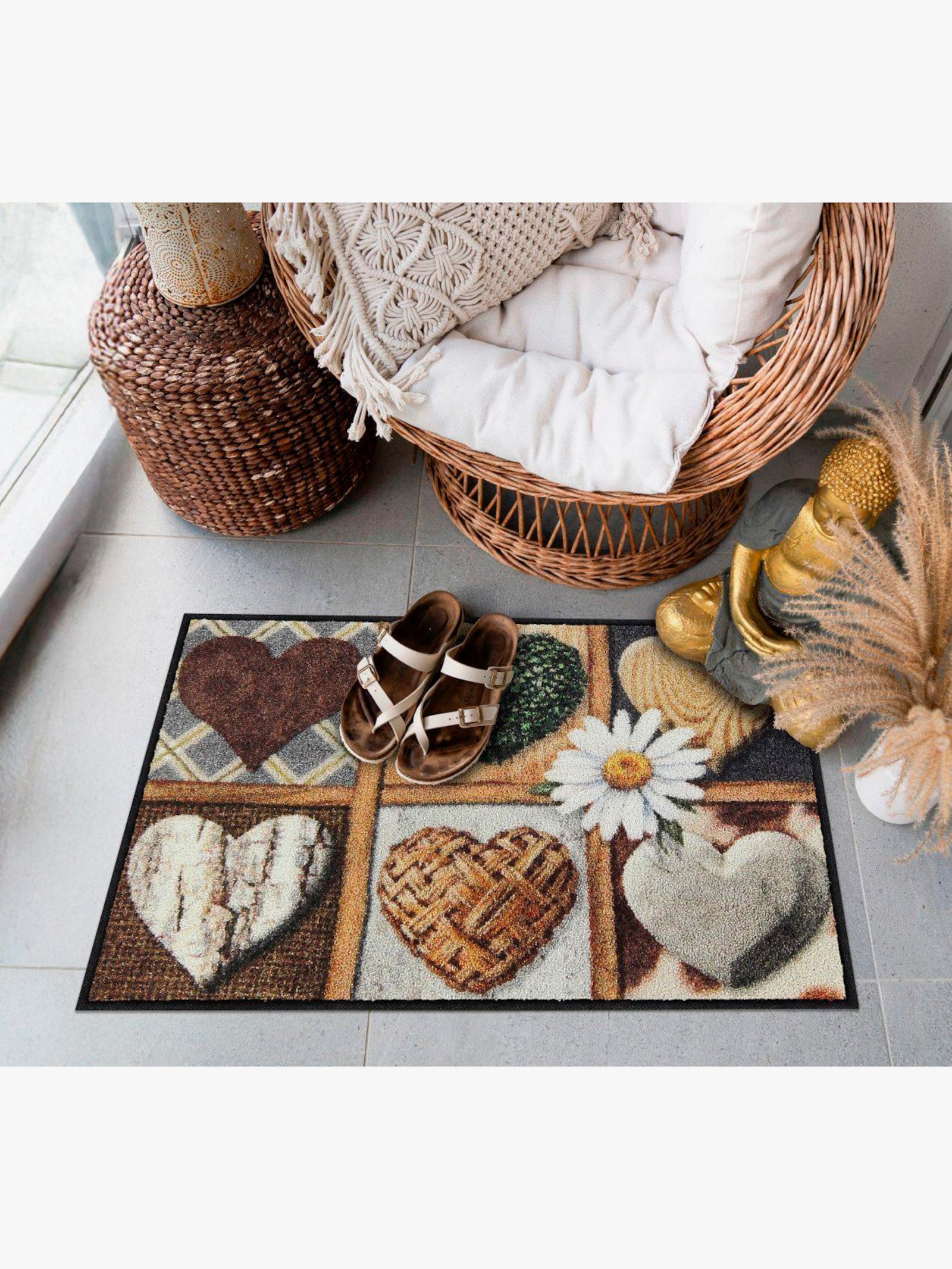 Salonloewe Fußmatte - grau-braun