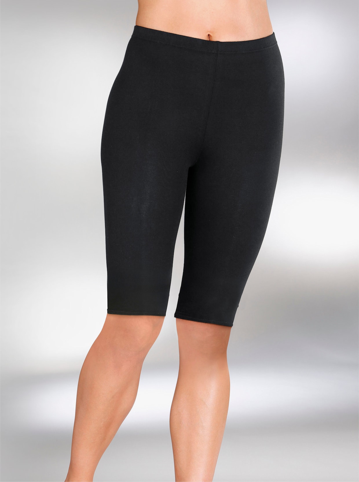 wäschepur Capri-legging - zwart + antraciet