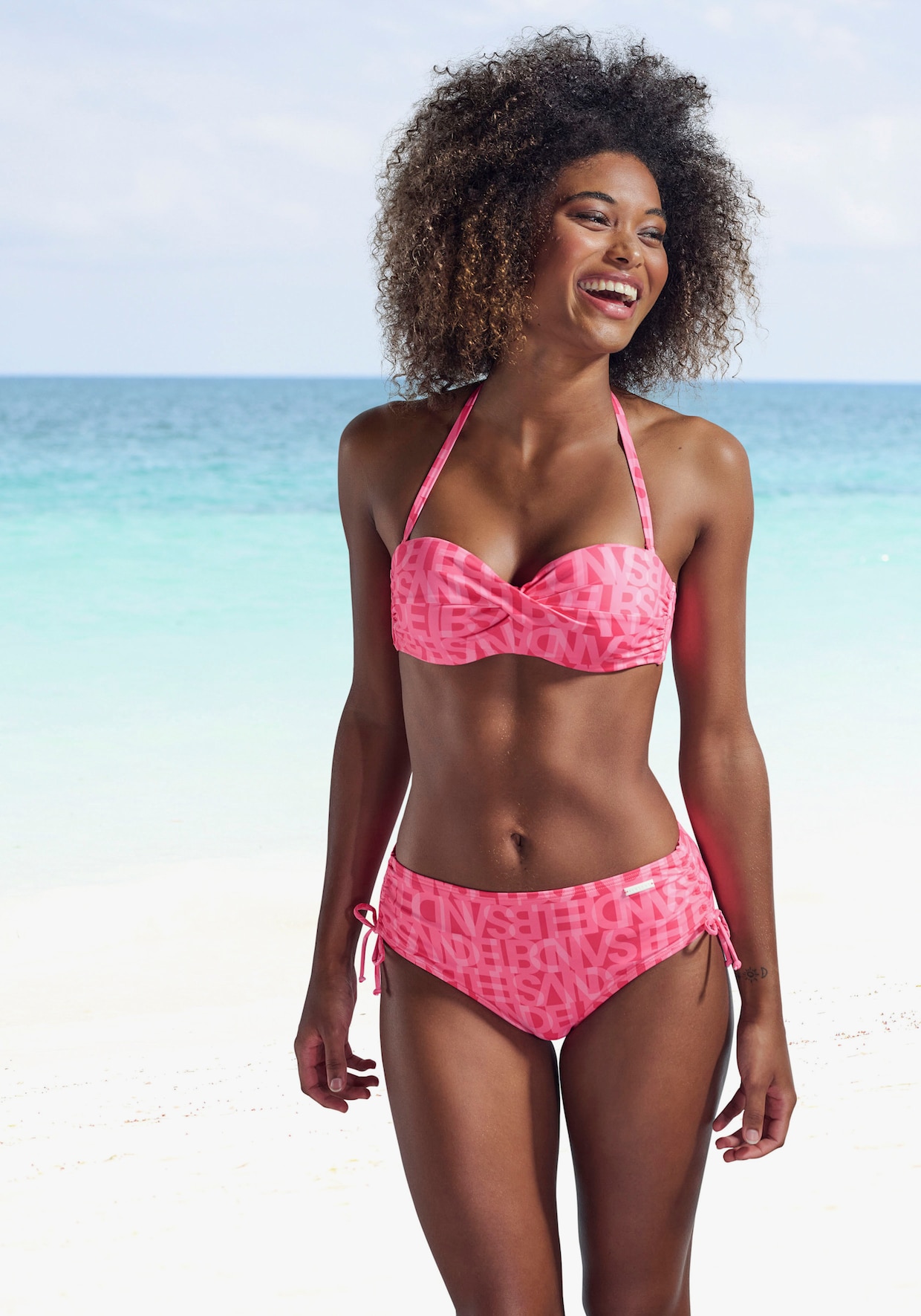 Elbsand haut de bikini bandeau à armatures - corail