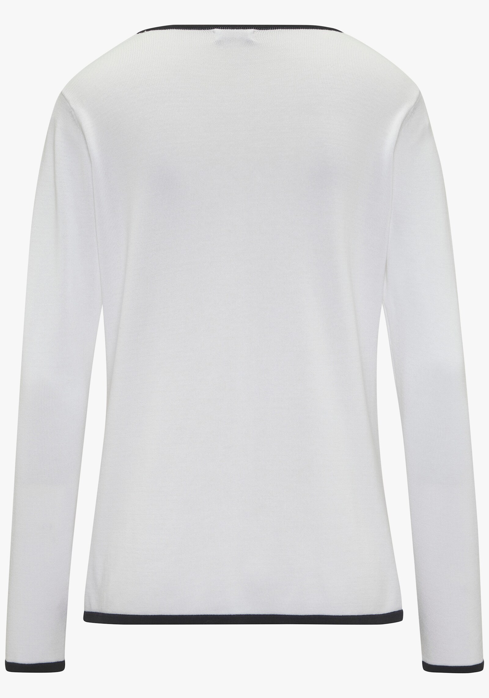 Vivance V-Ausschnitt-Pullover - weiß-schwarz