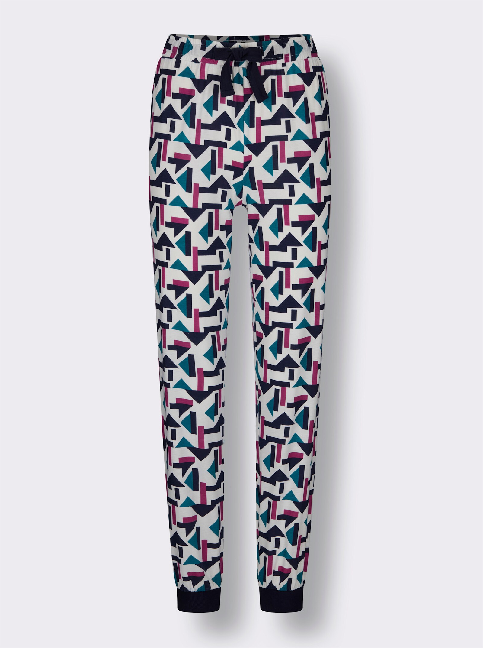 wäschepur Schlafanzug - marine-ecru-bedruckt