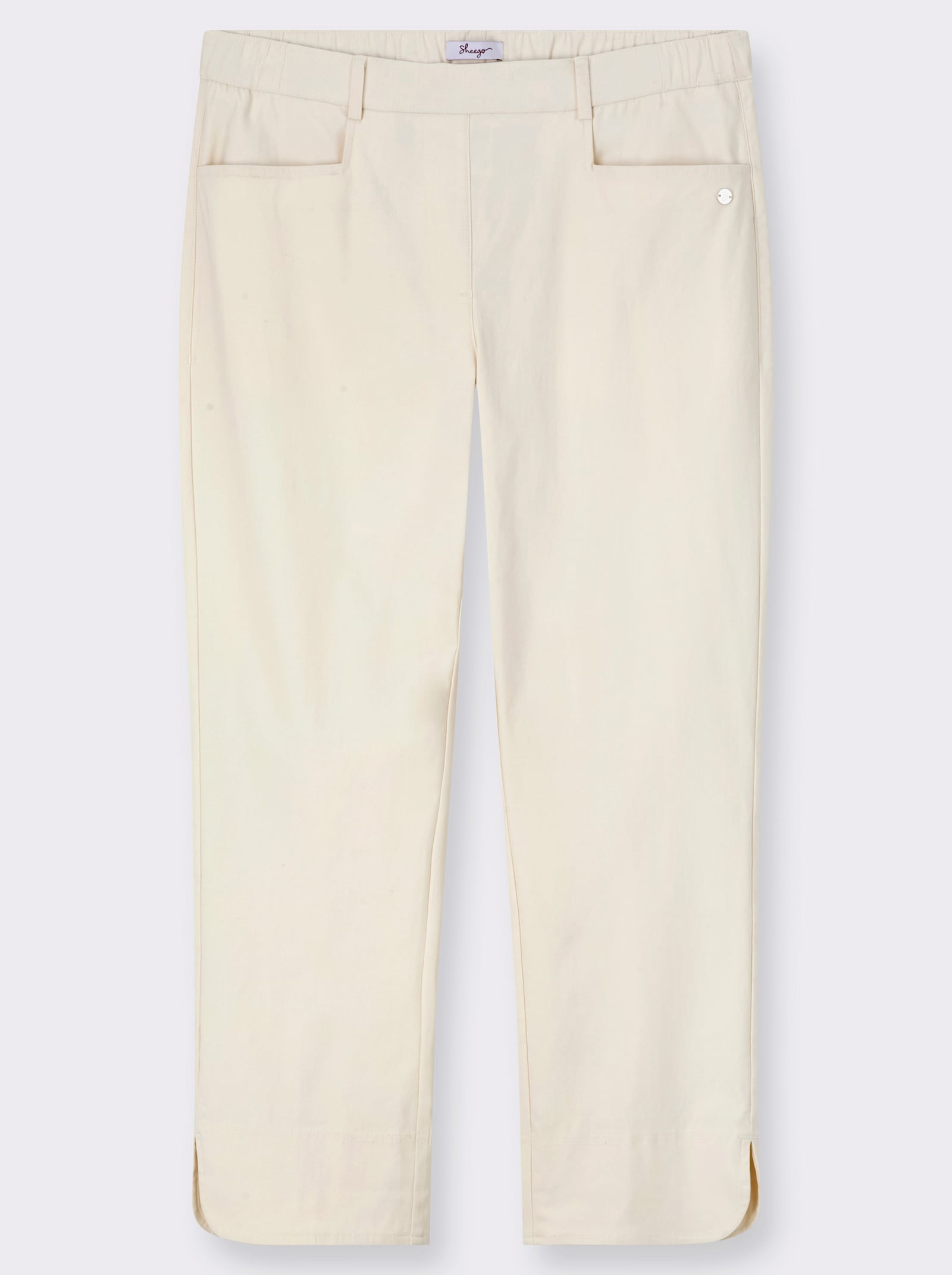 sheego Bengalinebroek in 7/8-lengte met zijsplitten - champagne