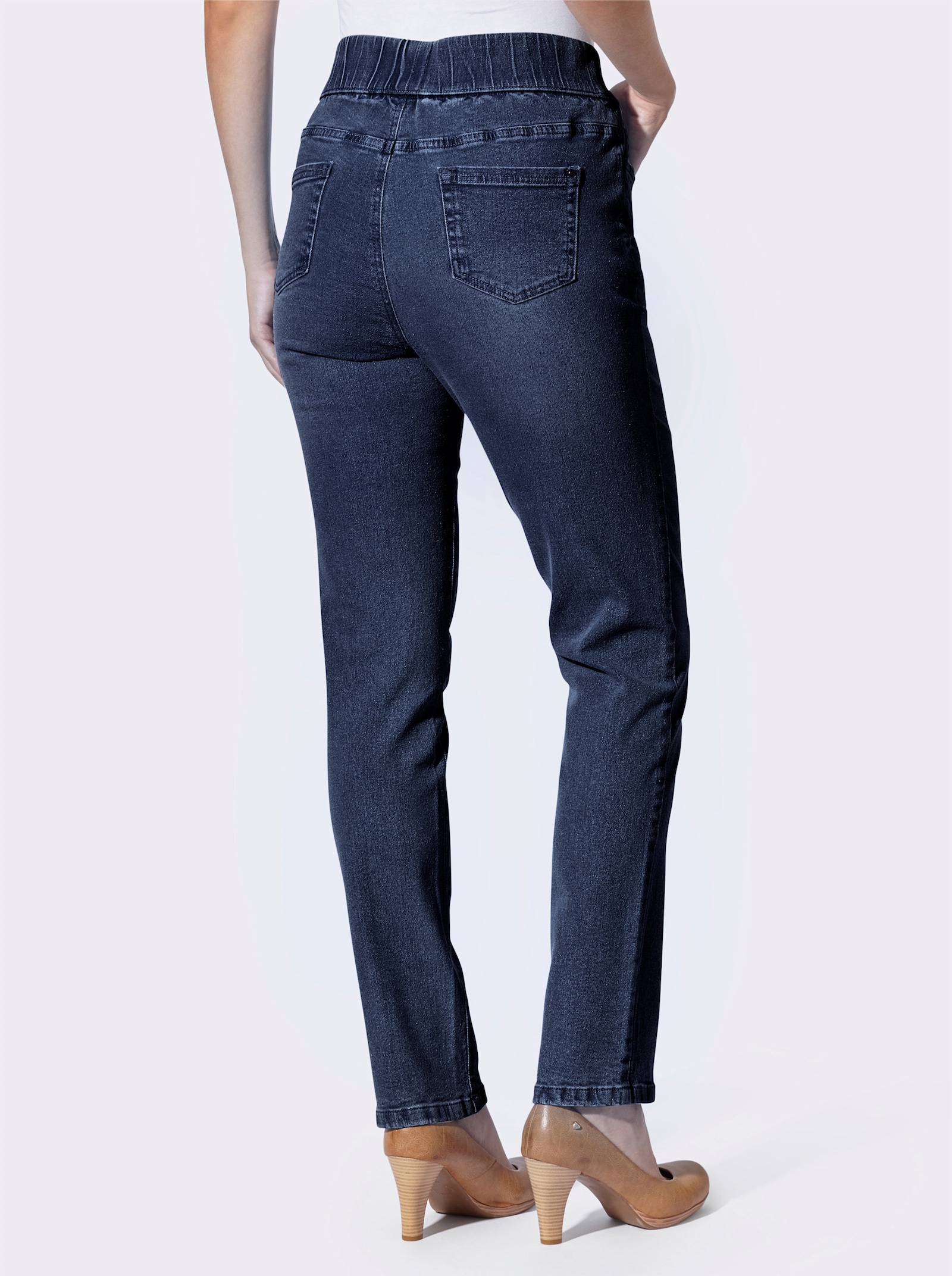 Comfortjeans in 5-pocketsmodel - blue-stonewashed