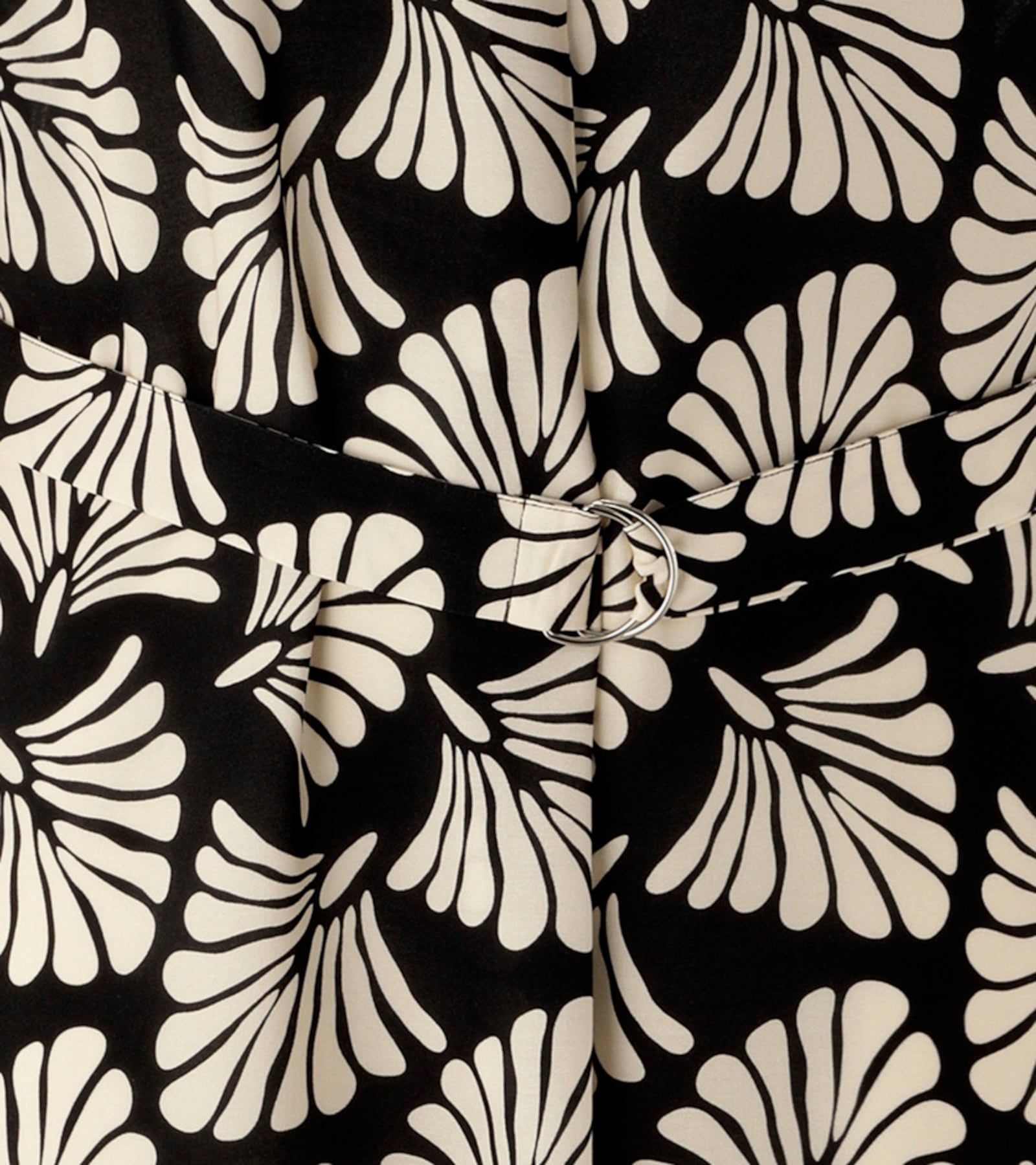 Aniston PLUS Blusenkleid - schwarz-weiß-orange