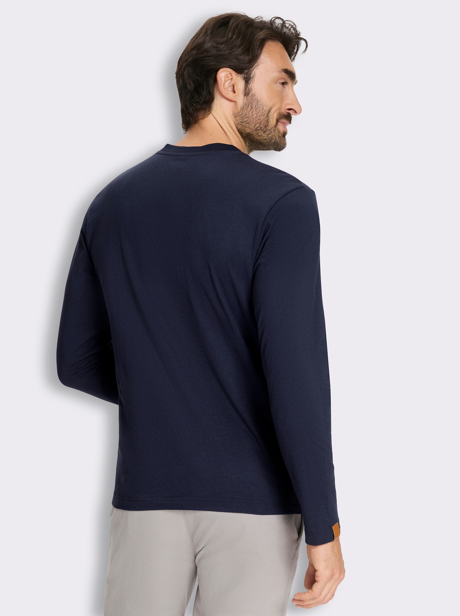 Langarmshirt im Doppelpack - marine + jade