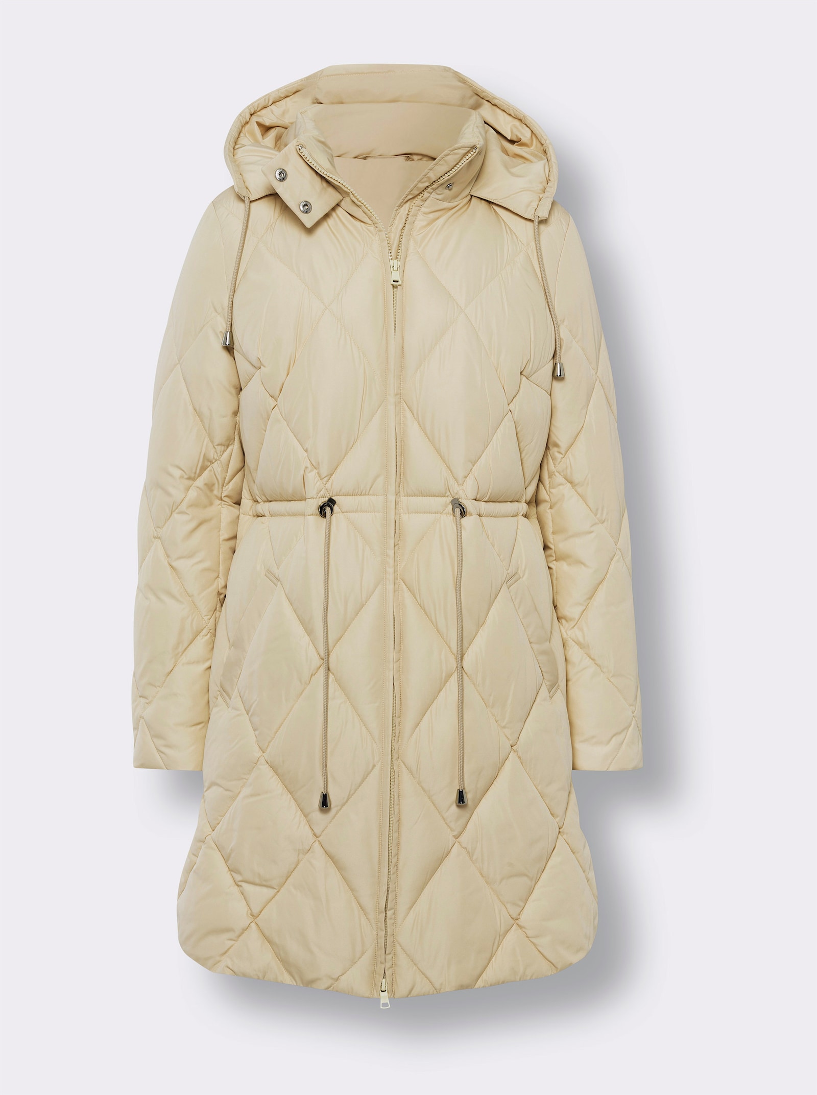 heine Wintermantel mit 2-Wege-Zipper - sand