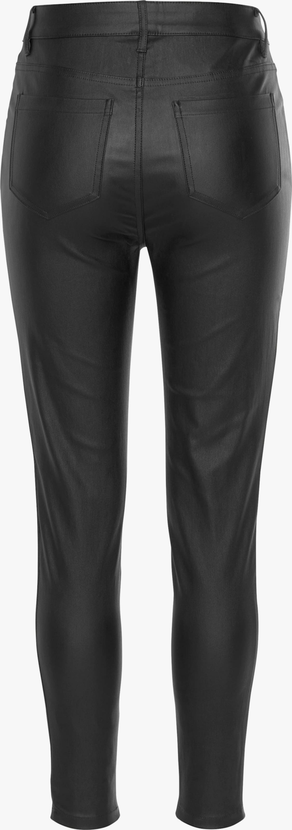 LASCANA Lederimitathose - schwarz