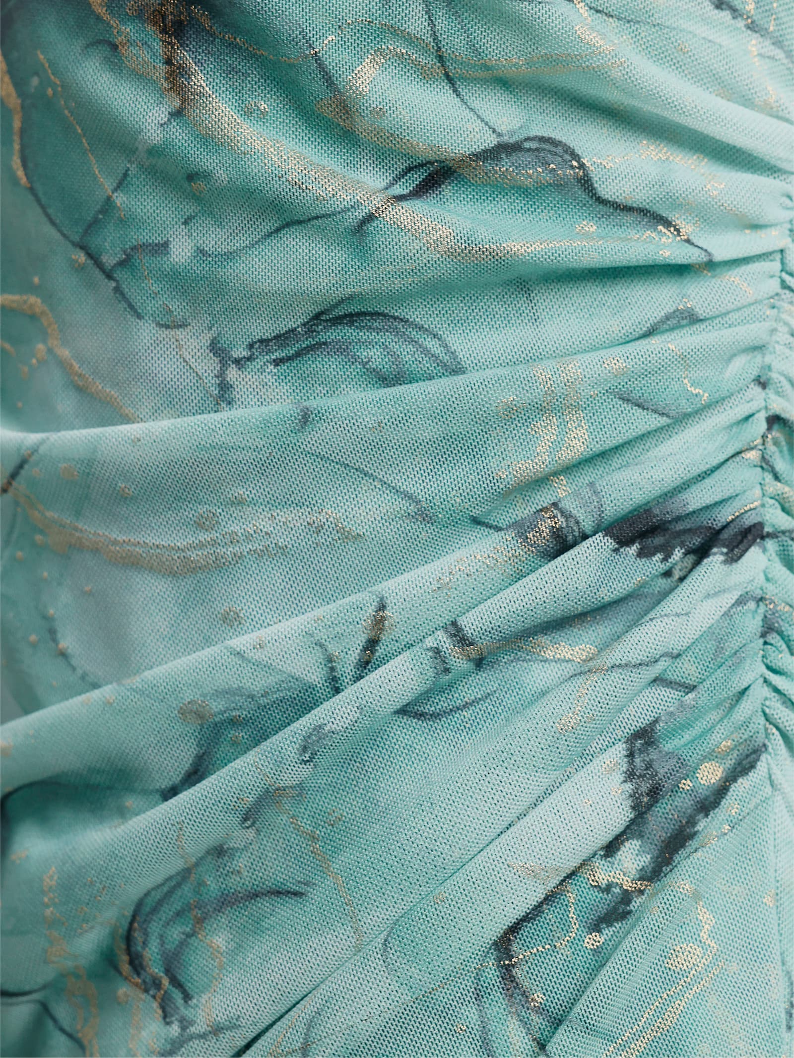 CREATION L PREMIUM Druckkleid in Mesh-Qualität - kalkmint-bedruckt